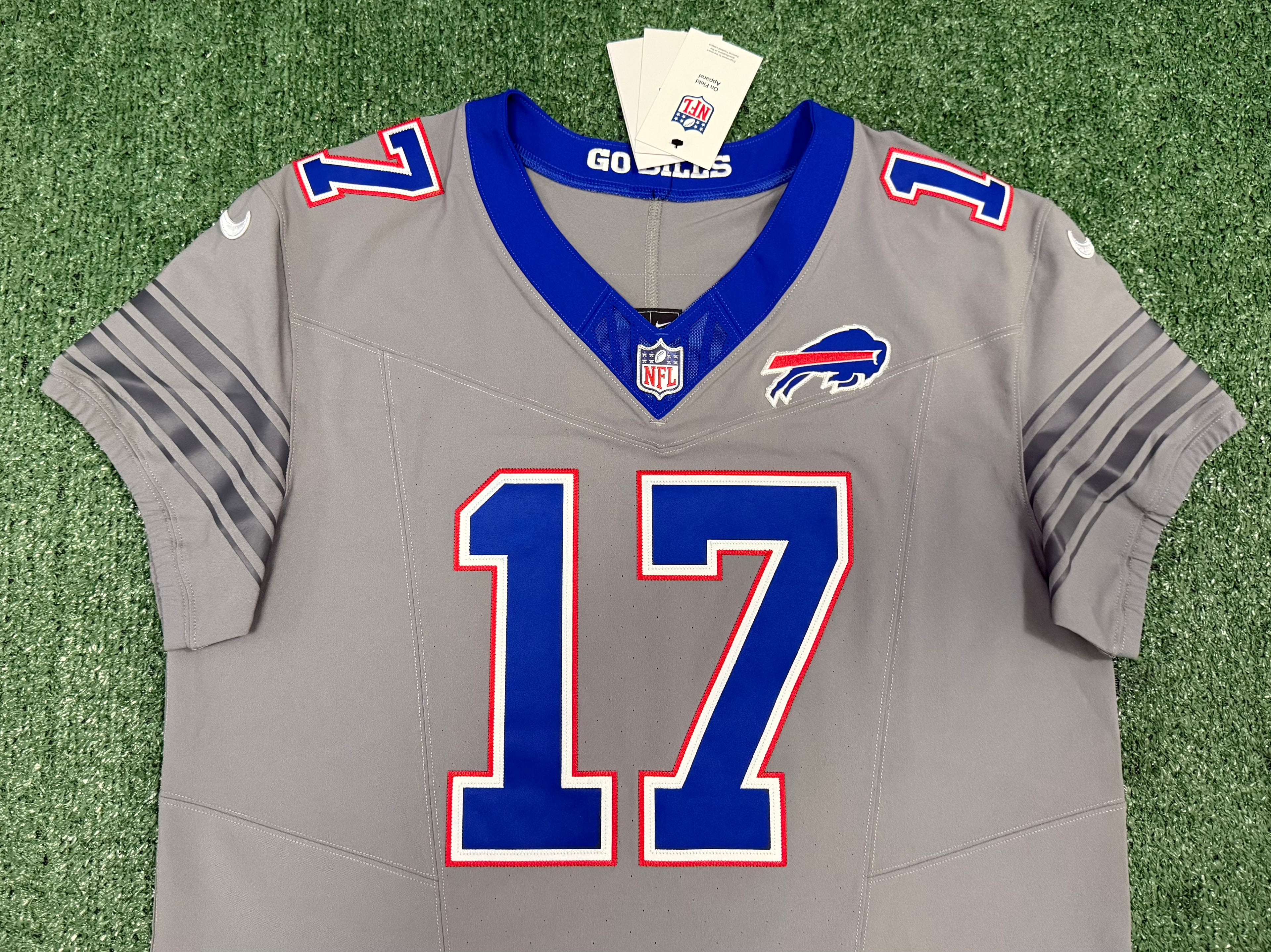 Josh Allen Buffalo Bills Jersey #17 Nike Vapor Fuse Elite Gray Size 44 (L) NFL