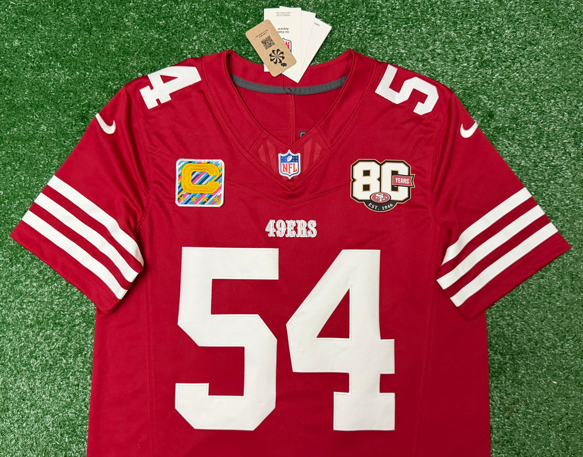 Fred Warner San Francisco 49ers Jersey #54 Nike Vapor Fuse Limited Stitched Red Size (Medium) NFL