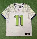 Jaxon Smith-Njigba Seattle Seahawks Jersey #11 Nike Vapor Fuse Limited Rivalry Gray Size (L) NFL