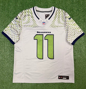 Jaxon Smith-Njigba Seattle Seahawks Jersey #11 Nike Vapor Fuse Limited Rivalry Gray Size (L) NFL