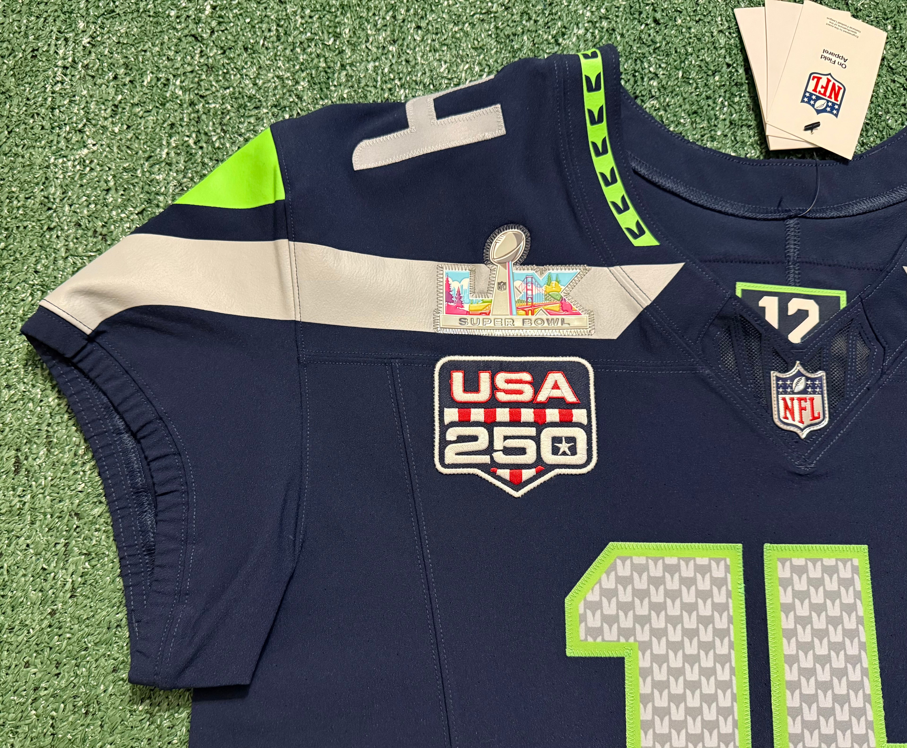 Sam Darnold Seattle Seahawks Jersey #14 Nike Vapor FUSE Elite Navy Size 48 (XL) NFL