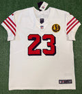 Christian McCaffrey San Francisco 49ers Jersey #23 Nike Vapor FUSE Elite White Size 48 (XL) NFL