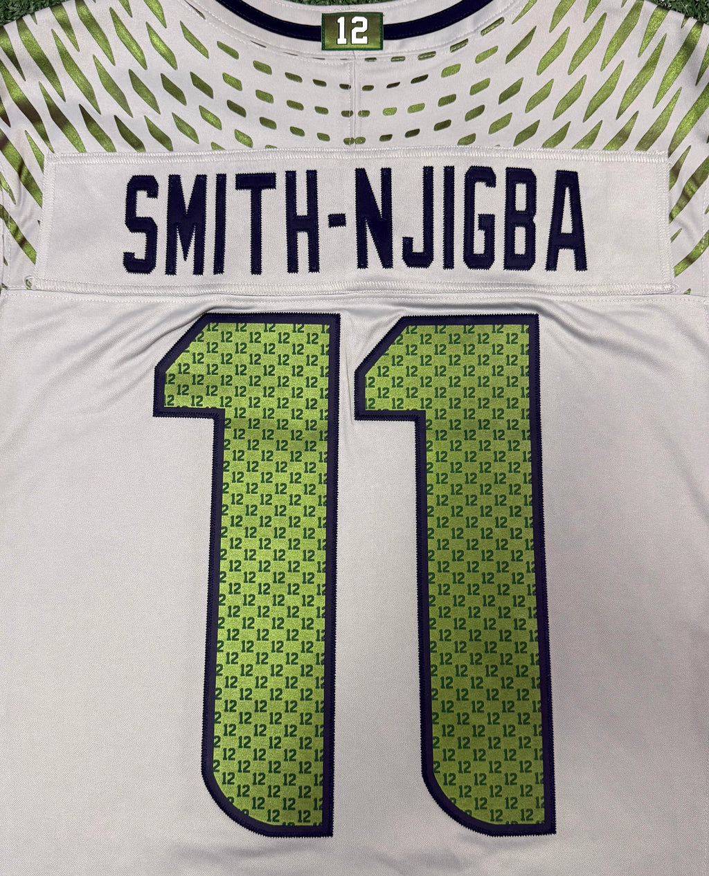 Jaxon Smith-Njigba Seattle Seahawks Jersey #11 Nike Vapor Fuse Limited Rivalry Gray Size (L) NFL