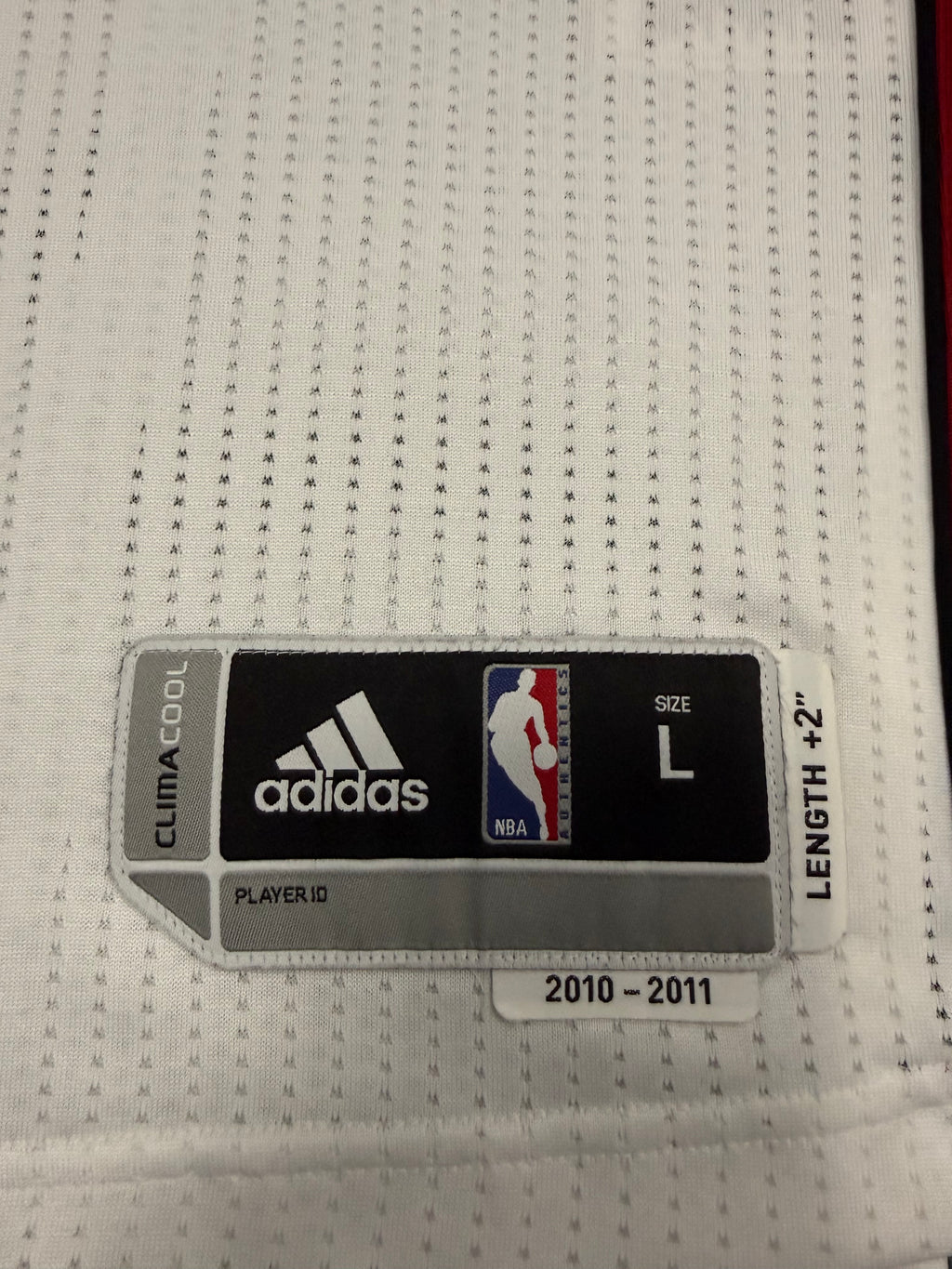 Lebron James Miami Heat Jersey #6 Adidas Climacool White Size (Large) NBA