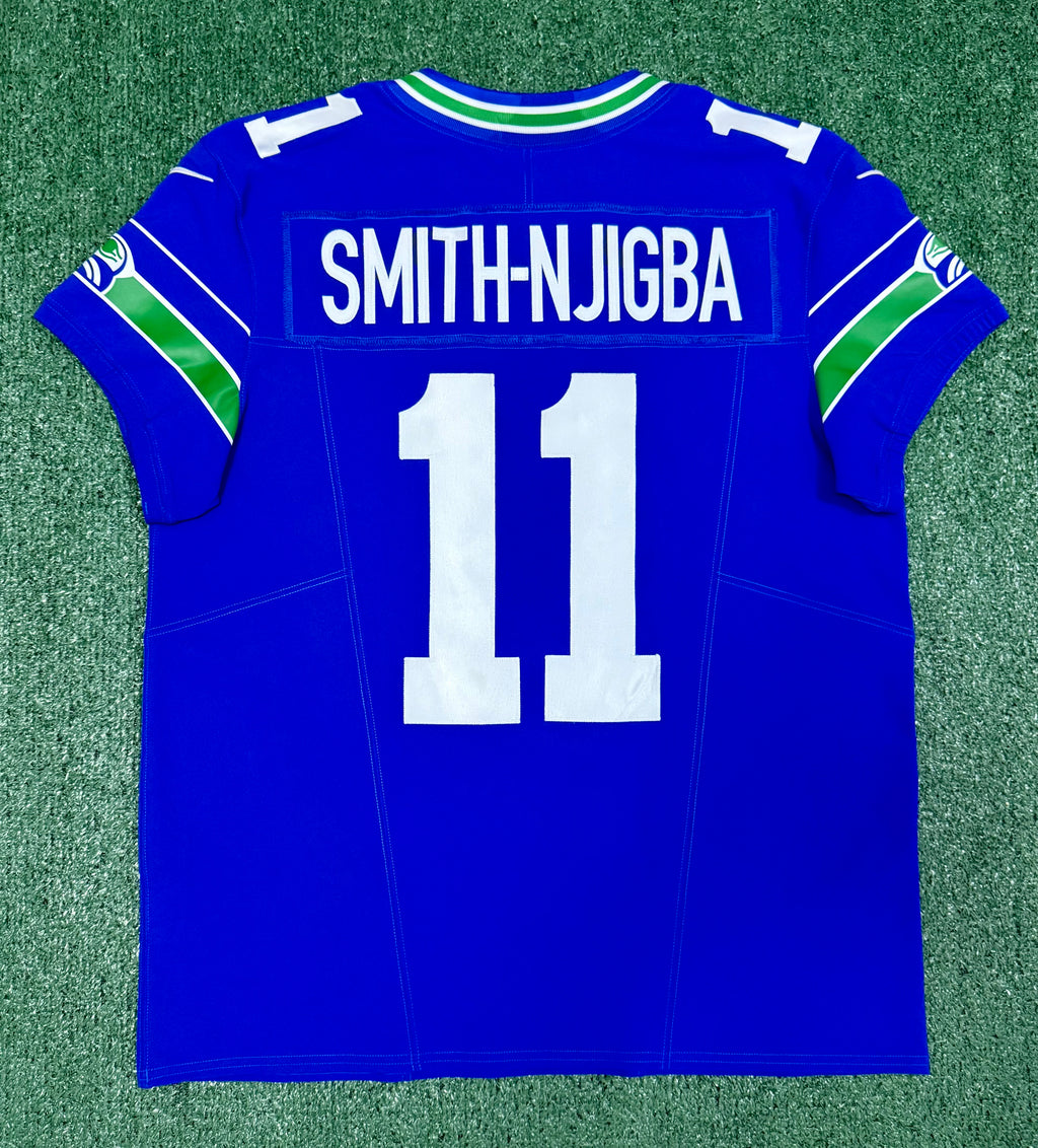 Jaxon Smith-Njigba Seattle Seahawks Jersey #11 Nike Vapor FUSE Elite Royal Blue Size 44 (L) NFL