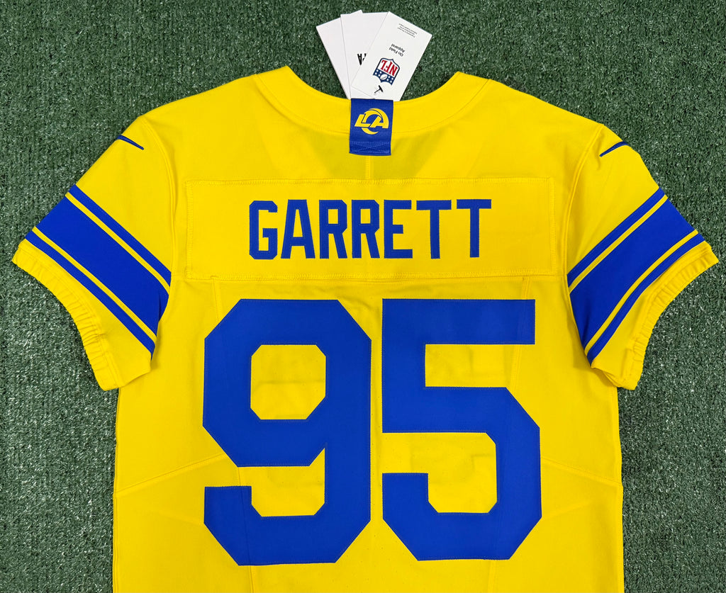 Myles Garrett Los Angeles Rams Jersey #95 Nike Vapor FUSE Elite Yellow Size 40 (Medium) NFL