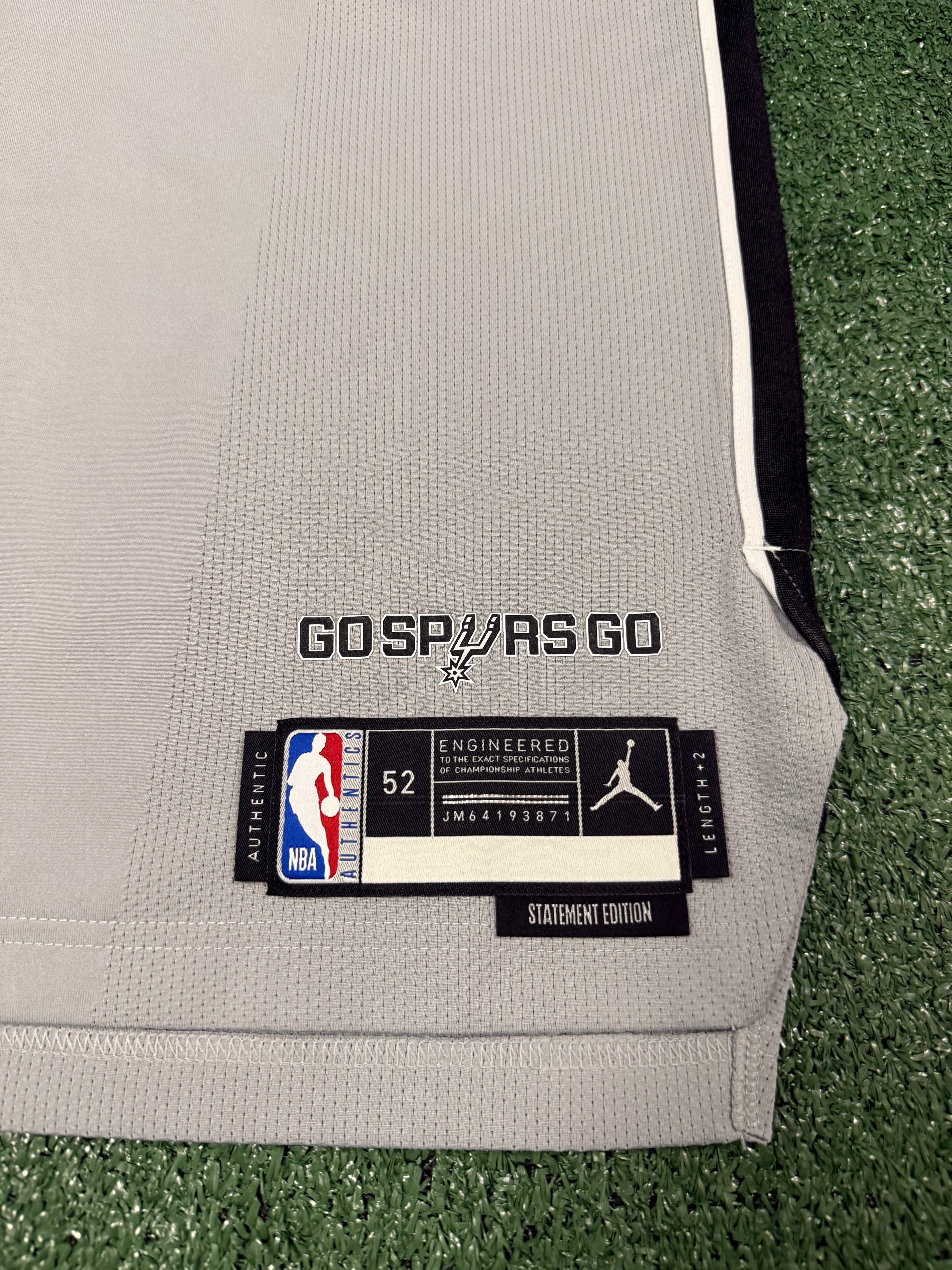 Victor Wembanyama San Antonio Spurs Jersey #1 Nike ADV Authentic Gray Size 52 (XL) NBA