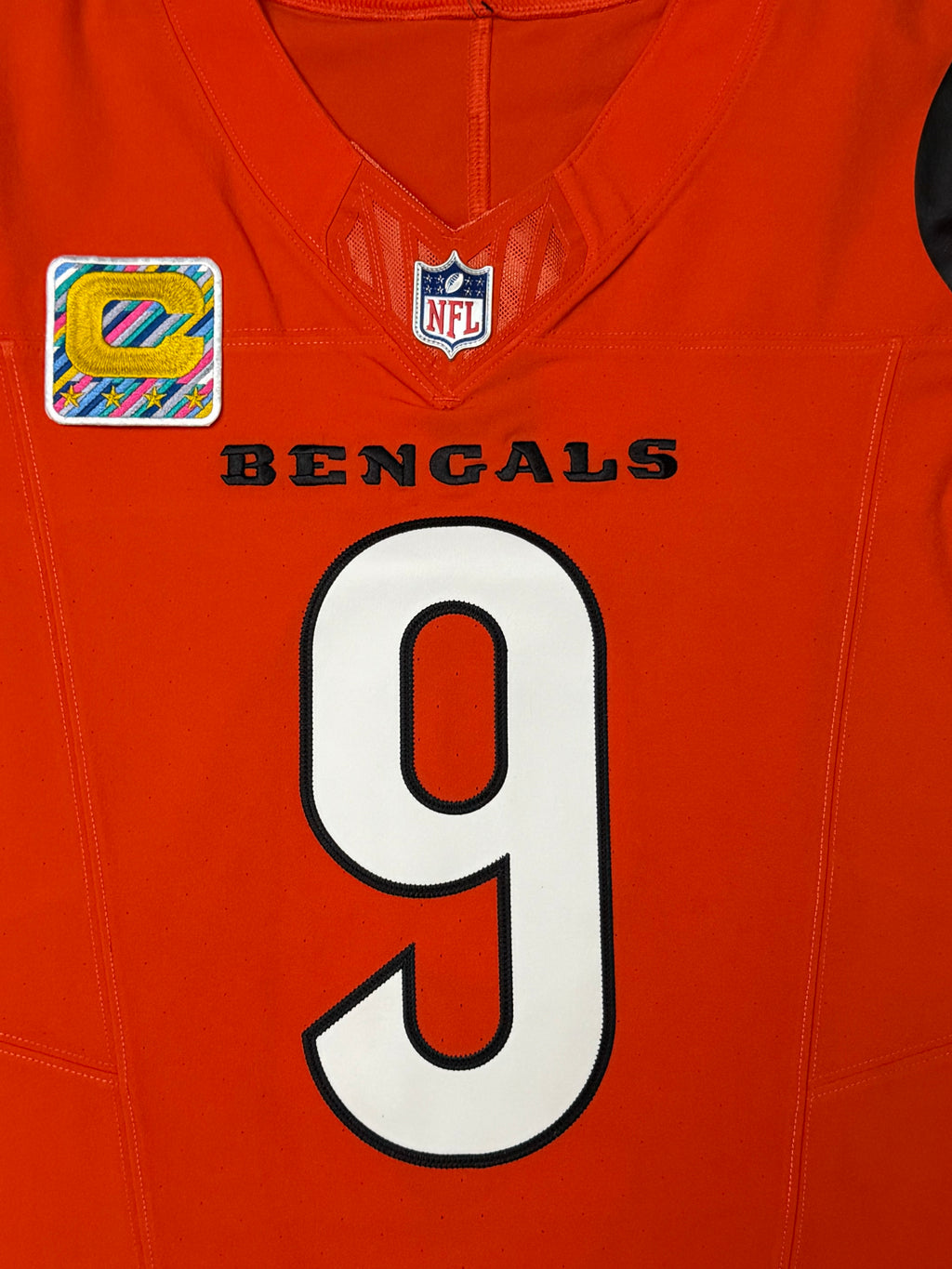 Joe Burrow Cincinnati Bengals Jersey #9 Nike Vapor FUSE Elite Orange Size 40 (Medium) NFL