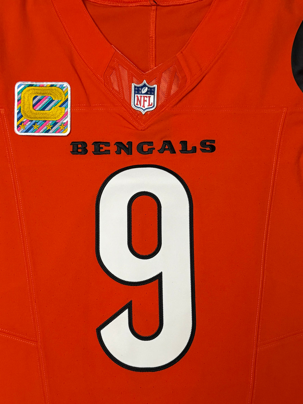 Joe Burrow Cincinnati Bengals Jersey #9 Nike Vapor FUSE Elite Orange Size 40 (Medium) NFL