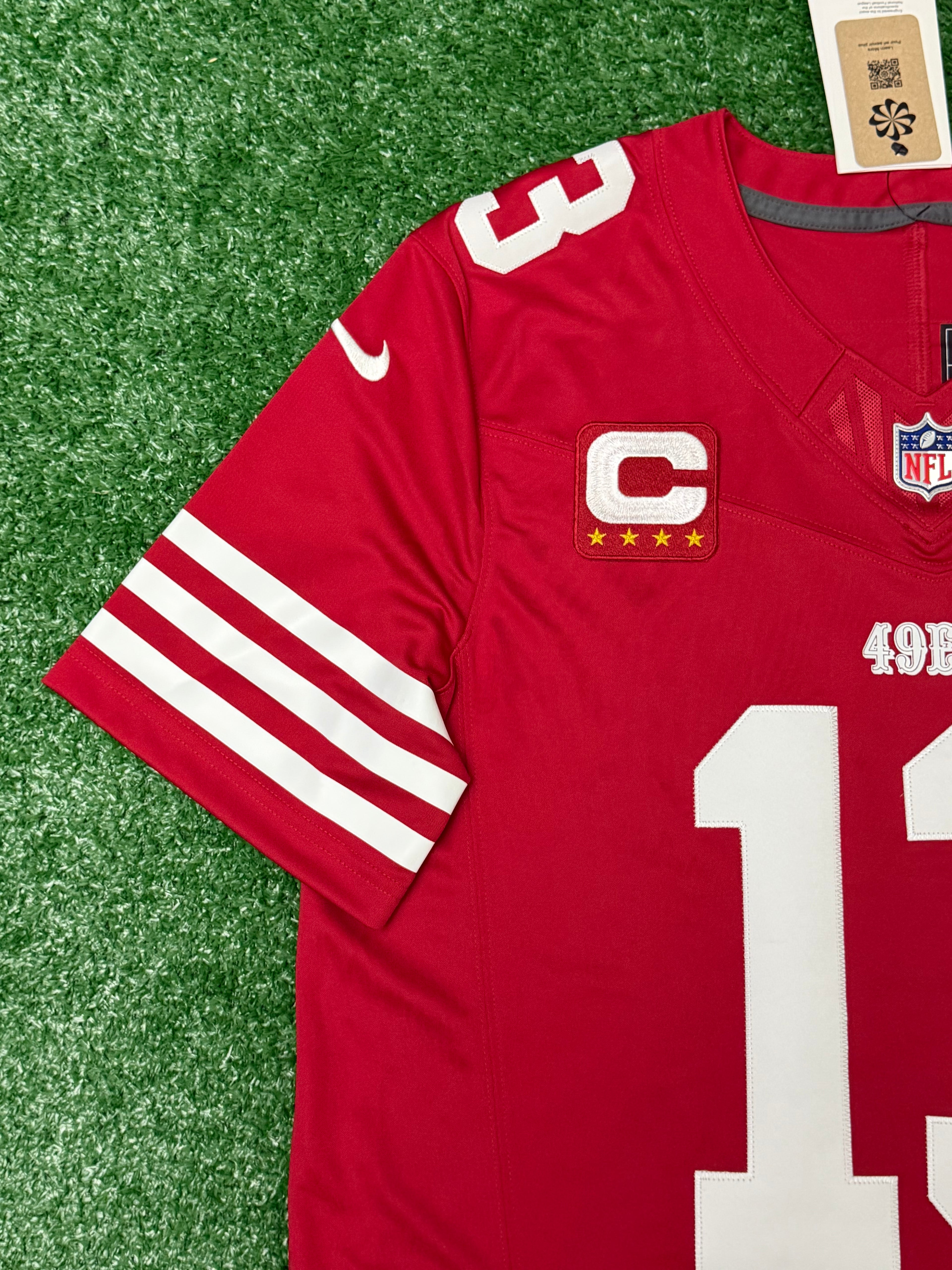 Brock Purdy San Francisco 49ers Jersey #13 Nike Vapor Fuse Limited Stitched Red Size (Large) NFL