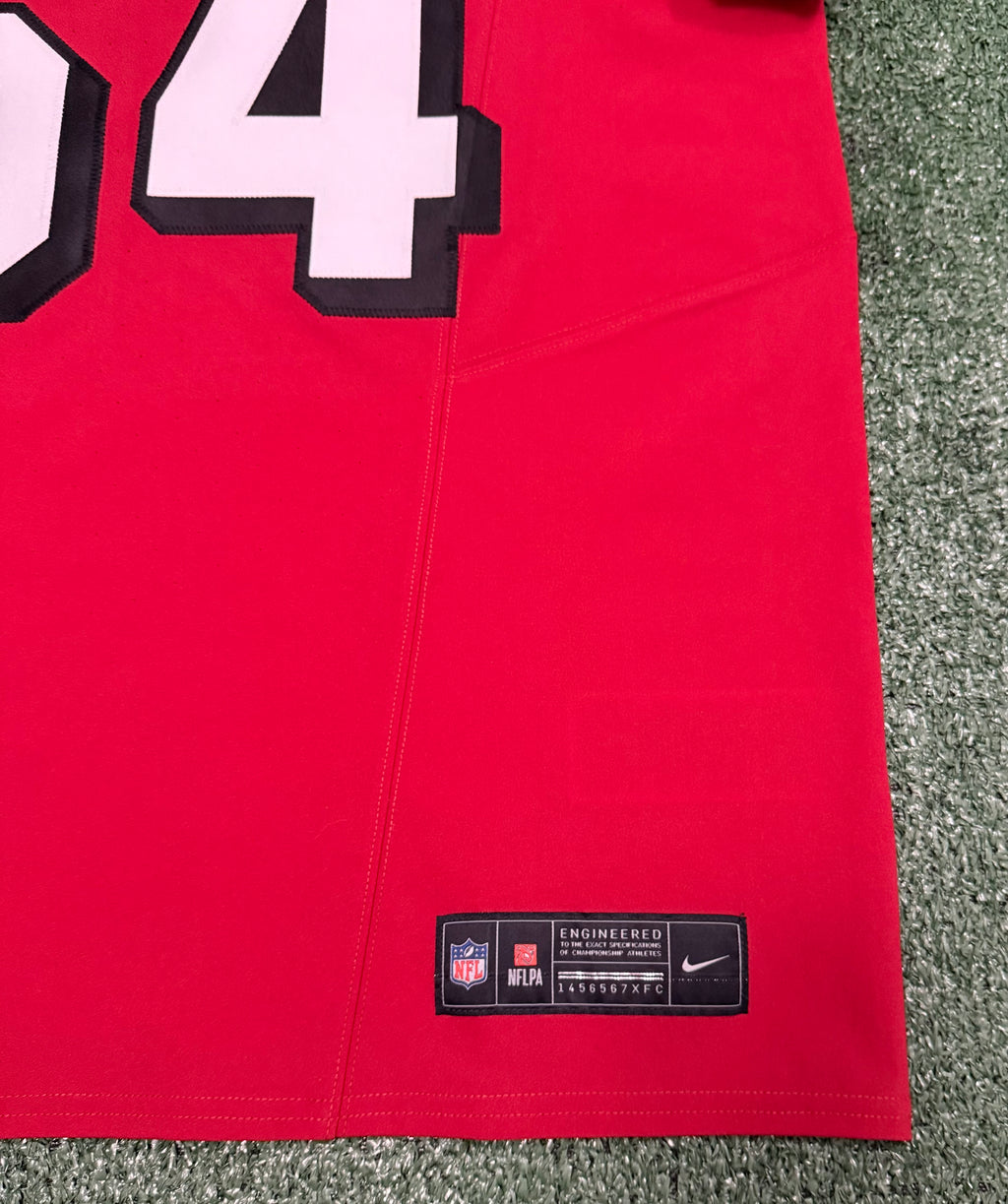 Fred Warner San Francisco 49ers Jersey #54 Nike Vapor FUSE Elite Red Size 44 (Large) NFL