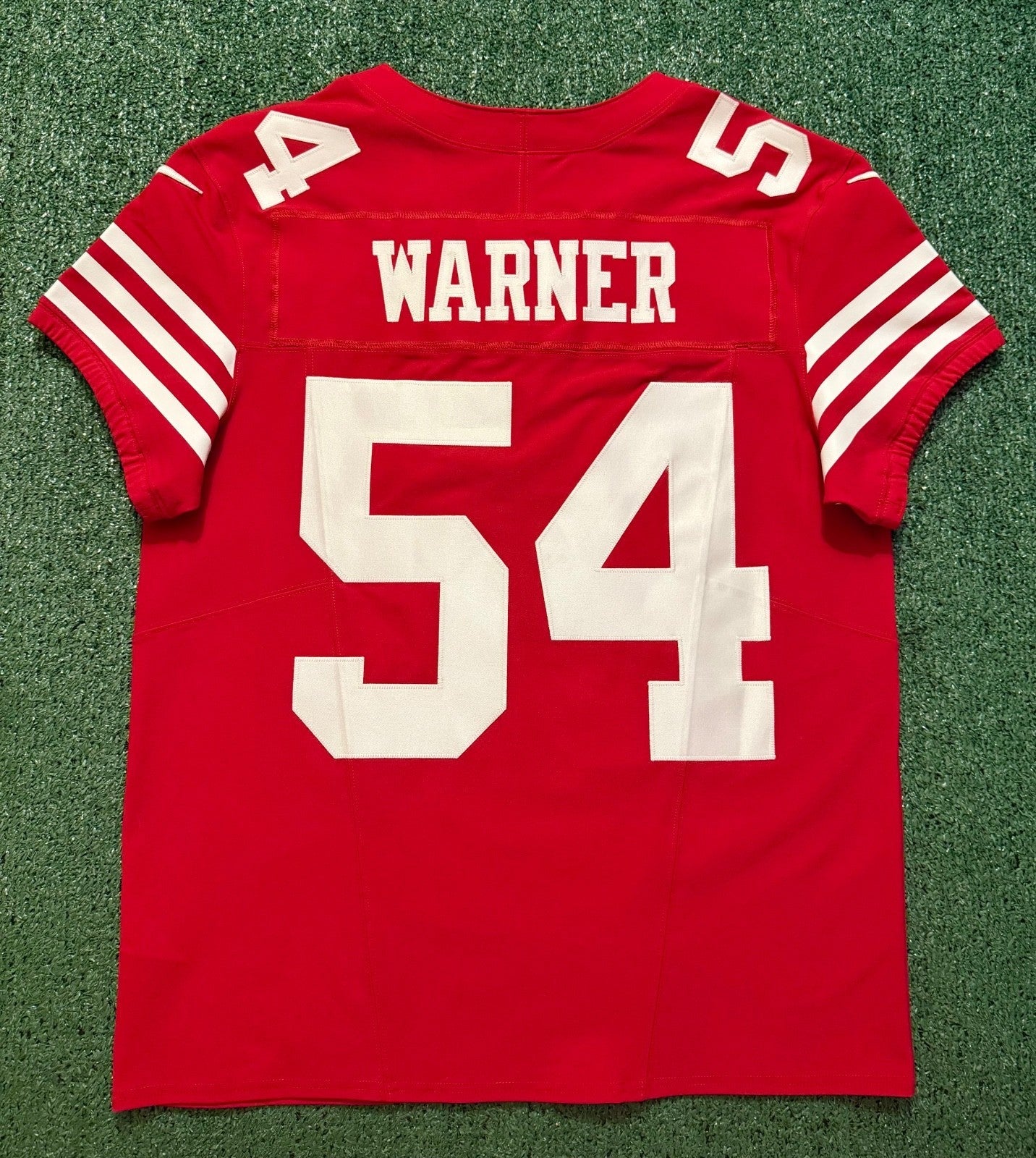 Fred Warner San Francisco 49ers Jersey #54 Nike Vapor FUSE Elite Red Size 44 (Large) NFL