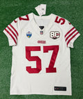Dre Greenlaw San Francisco 49ers Jersey #57 Nike Vapor FUSE Elite White Size 40 (Medium) NFL