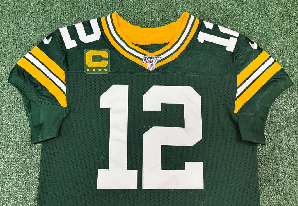 Aaron Rodgers Green Bay Packers Jersey #12 Nike Vapor Elite Green Size 40 (Medium) NFL