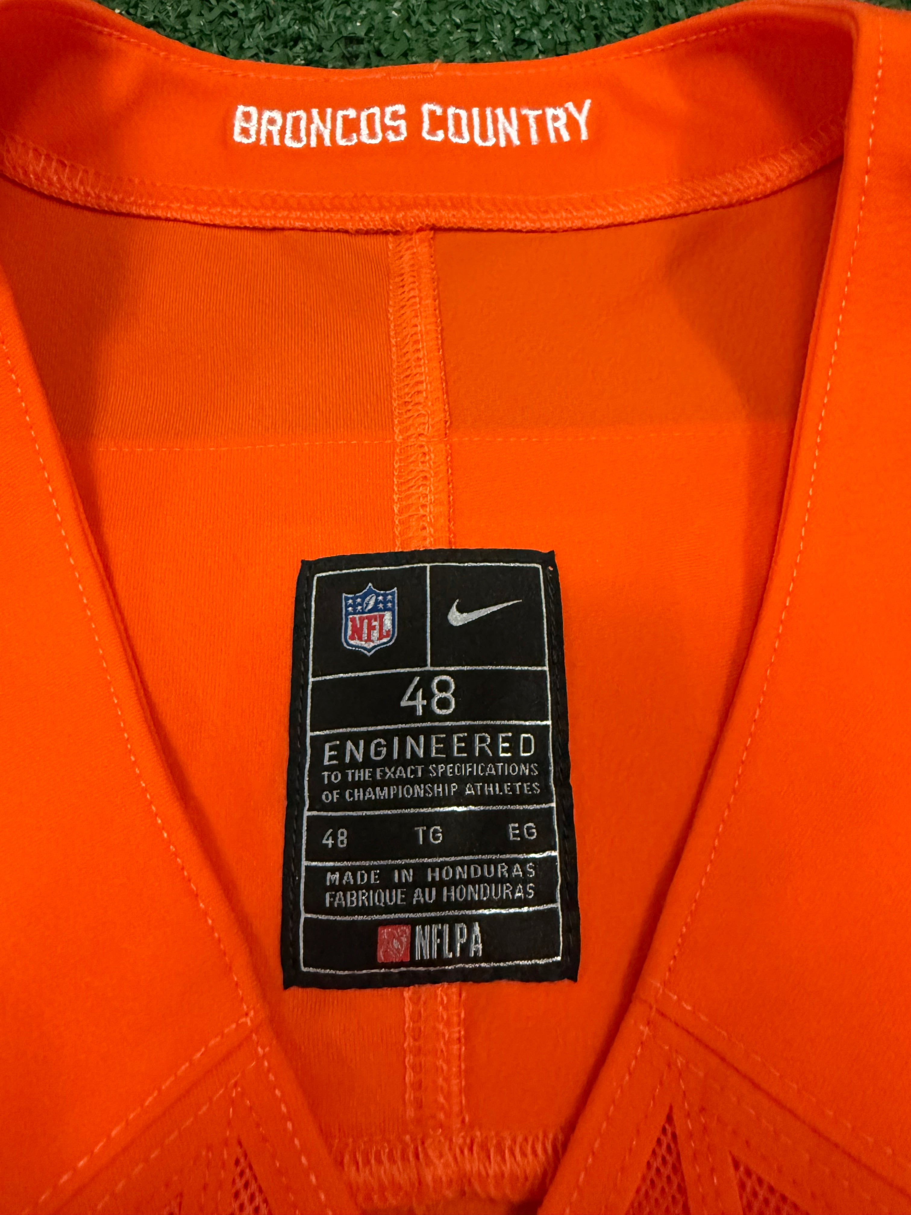 Pat Surtain II Denver Broncos Jersey #2 Nike Vapor Fuse Elite Orange Size 48 (XL) NFL