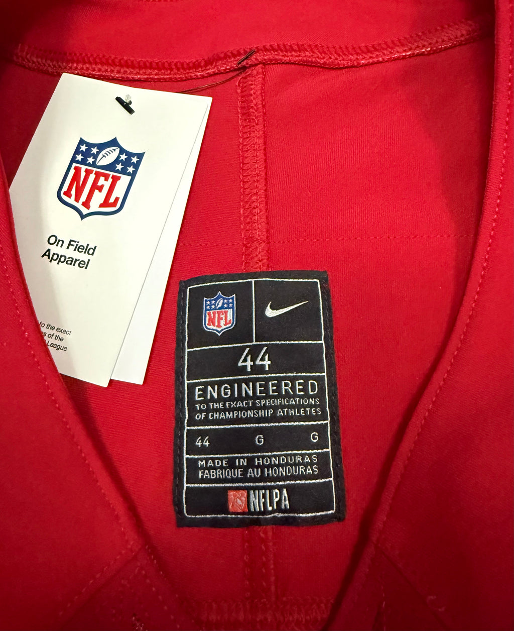 Fred Warner San Francisco 49ers Jersey #54 Nike Vapor FUSE Elite Red Size 44 (Large) NFL