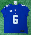 Jaxson Dart New York Giants Jersey #6 Nike Vapor FUSE Elite Blue Size 48 (XL) NFL