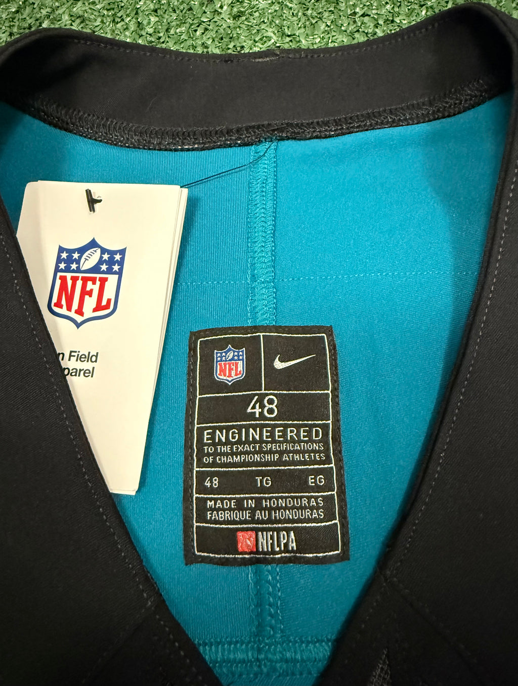 Trevor Lawrence Jacksonville Jaguars Jersey #16 Nike Vapor Fuse Elite Teal Size 48 (XL) NFL