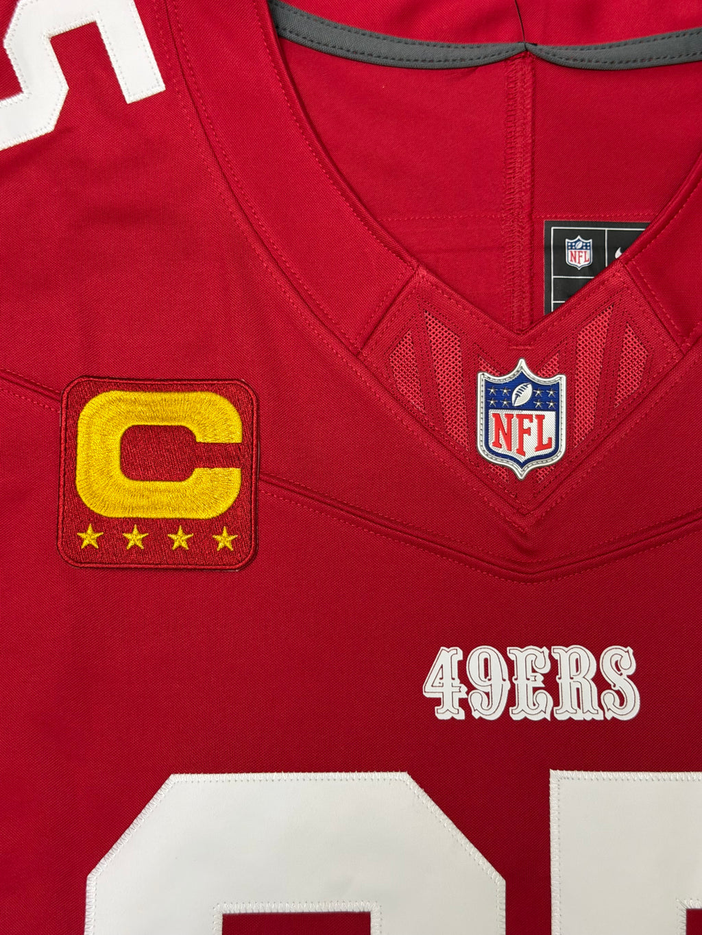 George Kittle San Francisco 49ers Jersey #85 Nike Vapor Fuse Limited Stitched Red Size (Large) NFL