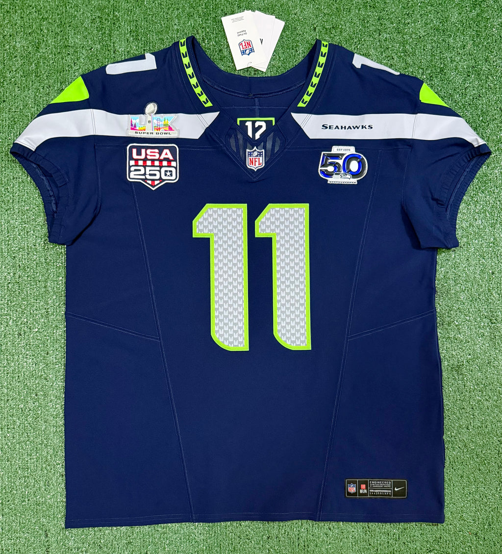 Jaxon Smith-Njigba Seattle Seahawks Jersey #11 Nike Vapor FUSE Elite Navy Size 48 (XL) NFL