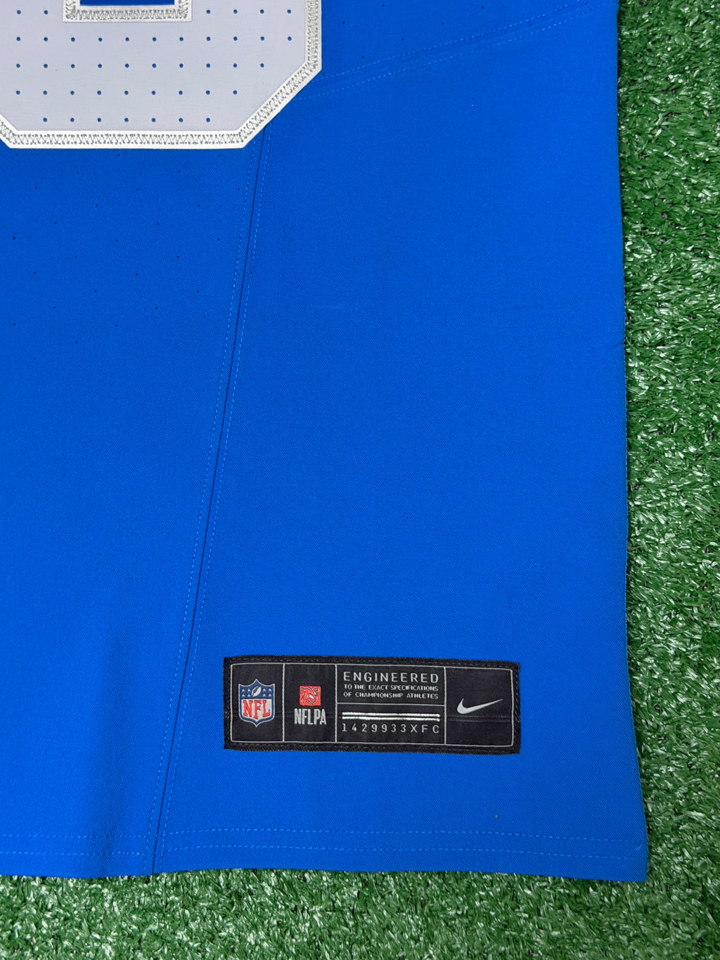 Jahmyr Gibbs Detroit Lions Jersey #26 Nike Vapor FUSE Elite Blue Size 40 (Medium) NFL