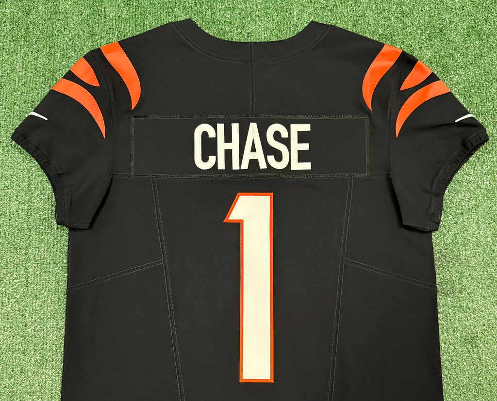 Ja'Marr Chase Cincinnati Bengals Jersey #1 Nike Vapor Fuse Elite Black Size 44 (L) NFL