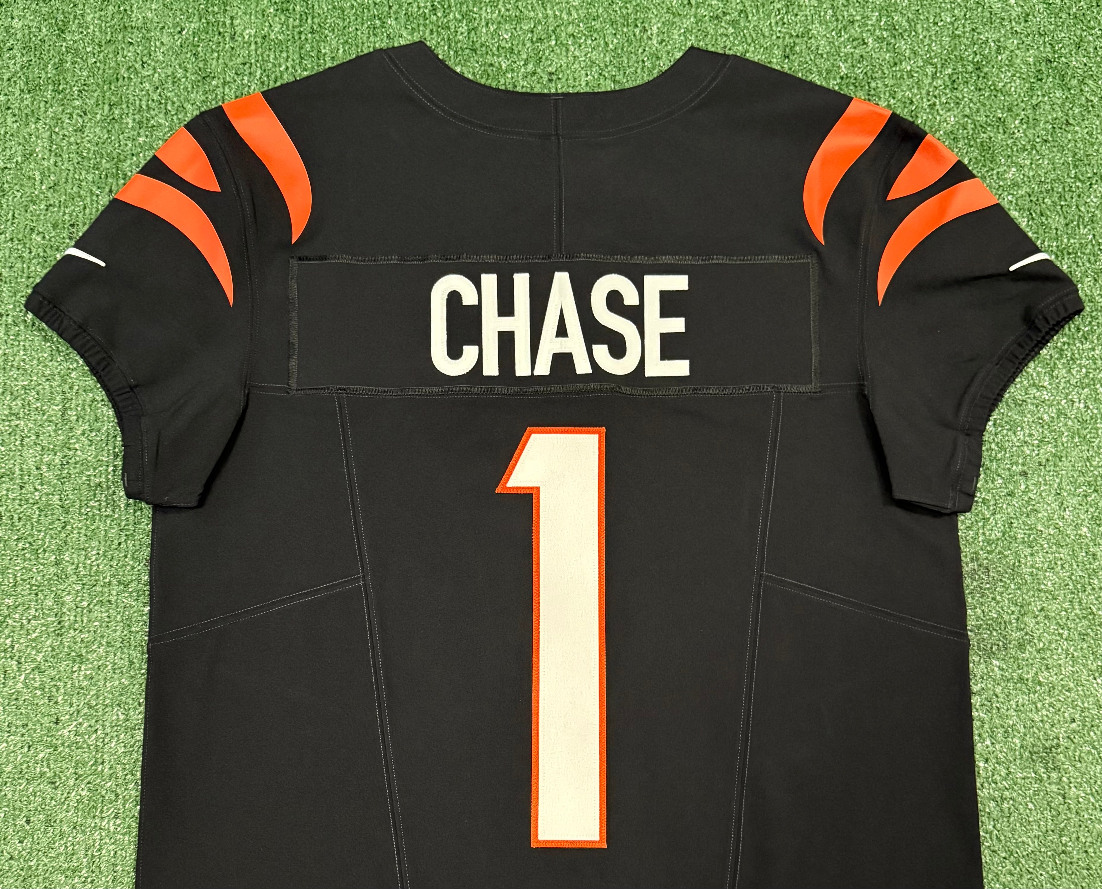 Ja'Marr Chase Cincinnati Bengals Jersey #1 Nike Vapor Fuse Elite Black Size 44 (L) NFL