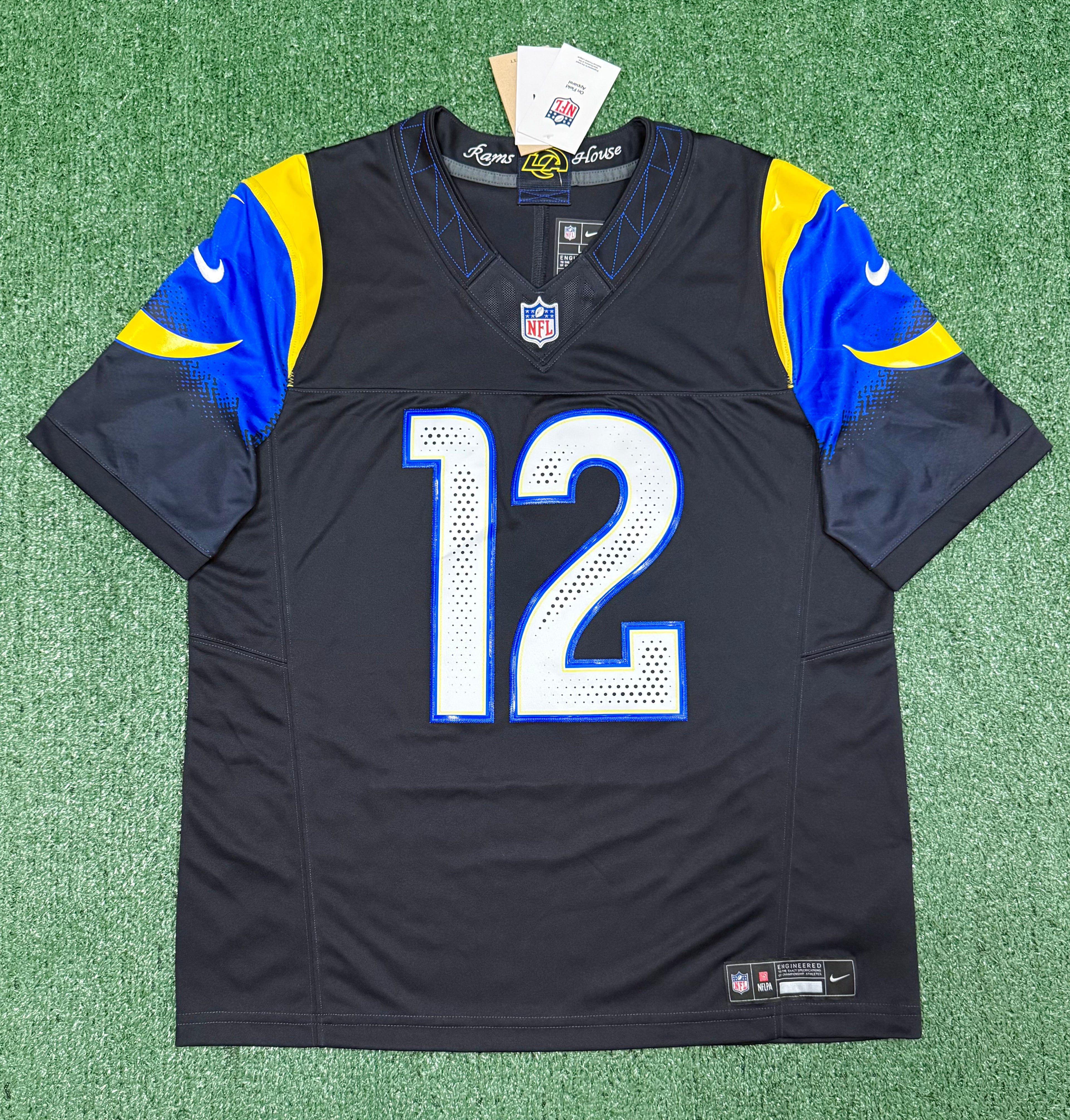 Puka Nacua Los Angeles Rams Jersey #12 Nike FUSE Rivalry Black Size (Large) NFL