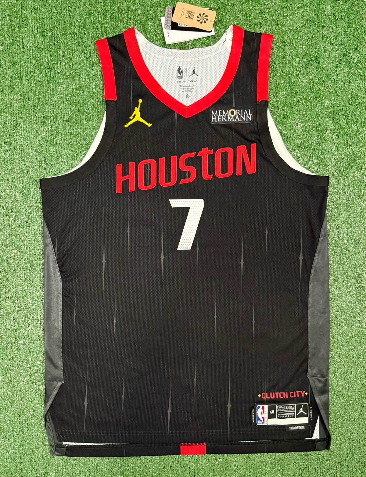 Kevin Durant Houston Rockets Jersey #7 Nike ADV Authentic Black Size 48 (Large) NBA