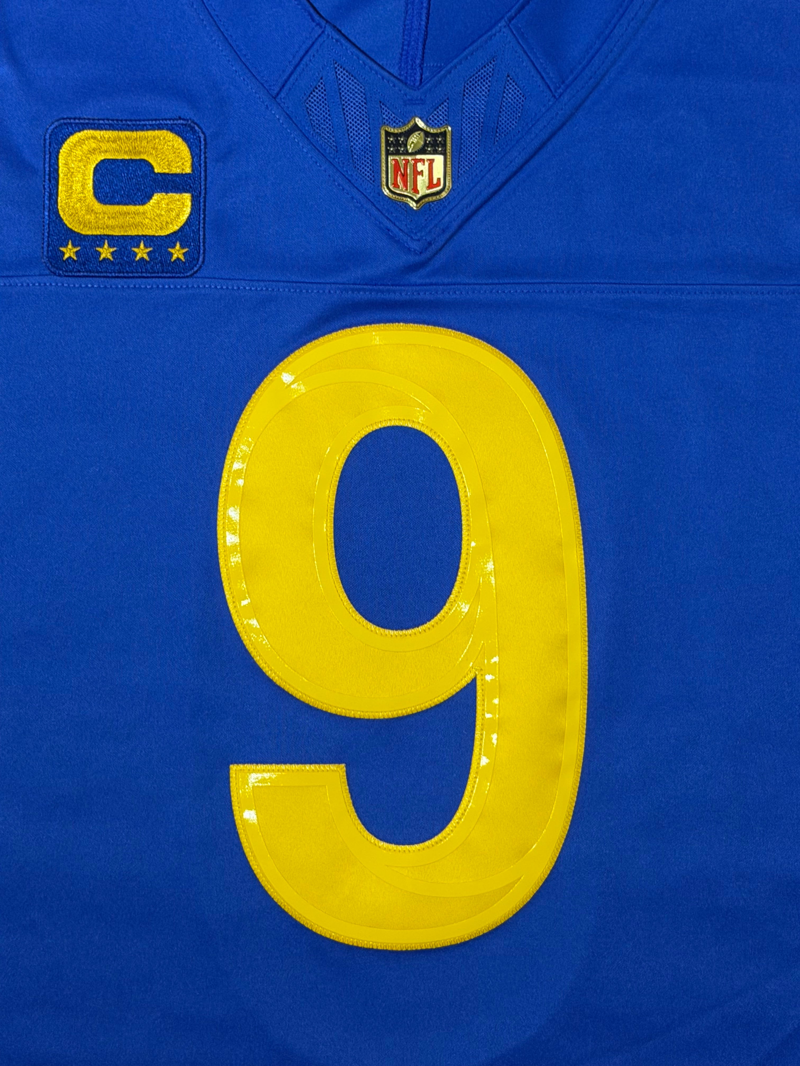 Matthew Stafford Los Angeles Rams Jersey #9 Nike Vapor Fuse Limited Stitched Blue Size (Medium) NFL