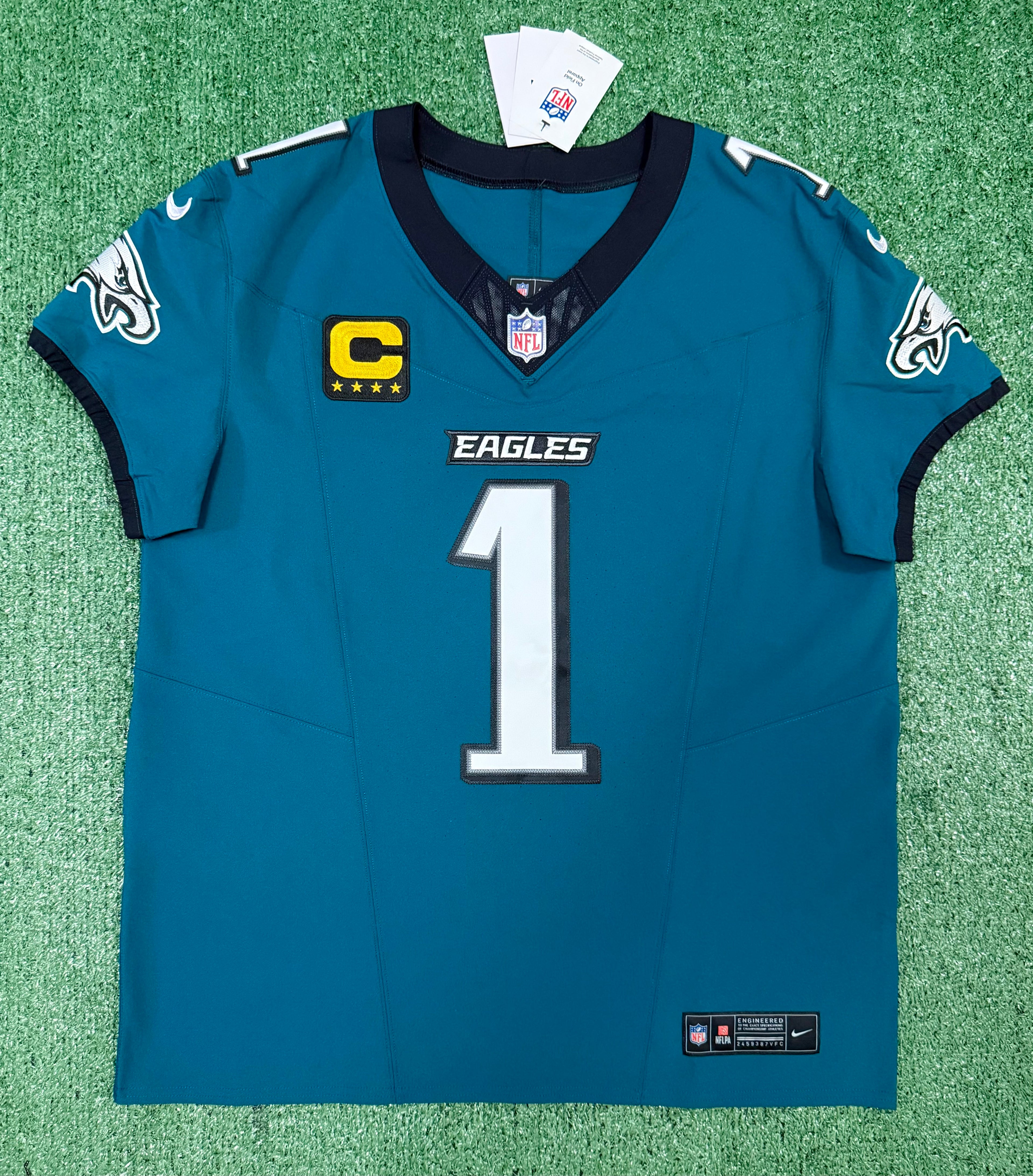 Jalen Hurts Philadelphia Eagles Jersey #1 Nike Vapor FUSE Elite Green size 44 (Large) NFL