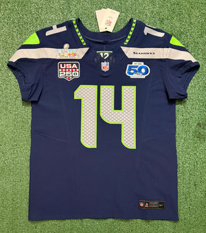 Sam Darnold Seattle Seahawks Jersey #14 Nike Vapor FUSE Elite Navy Size 44 (Large) NFL