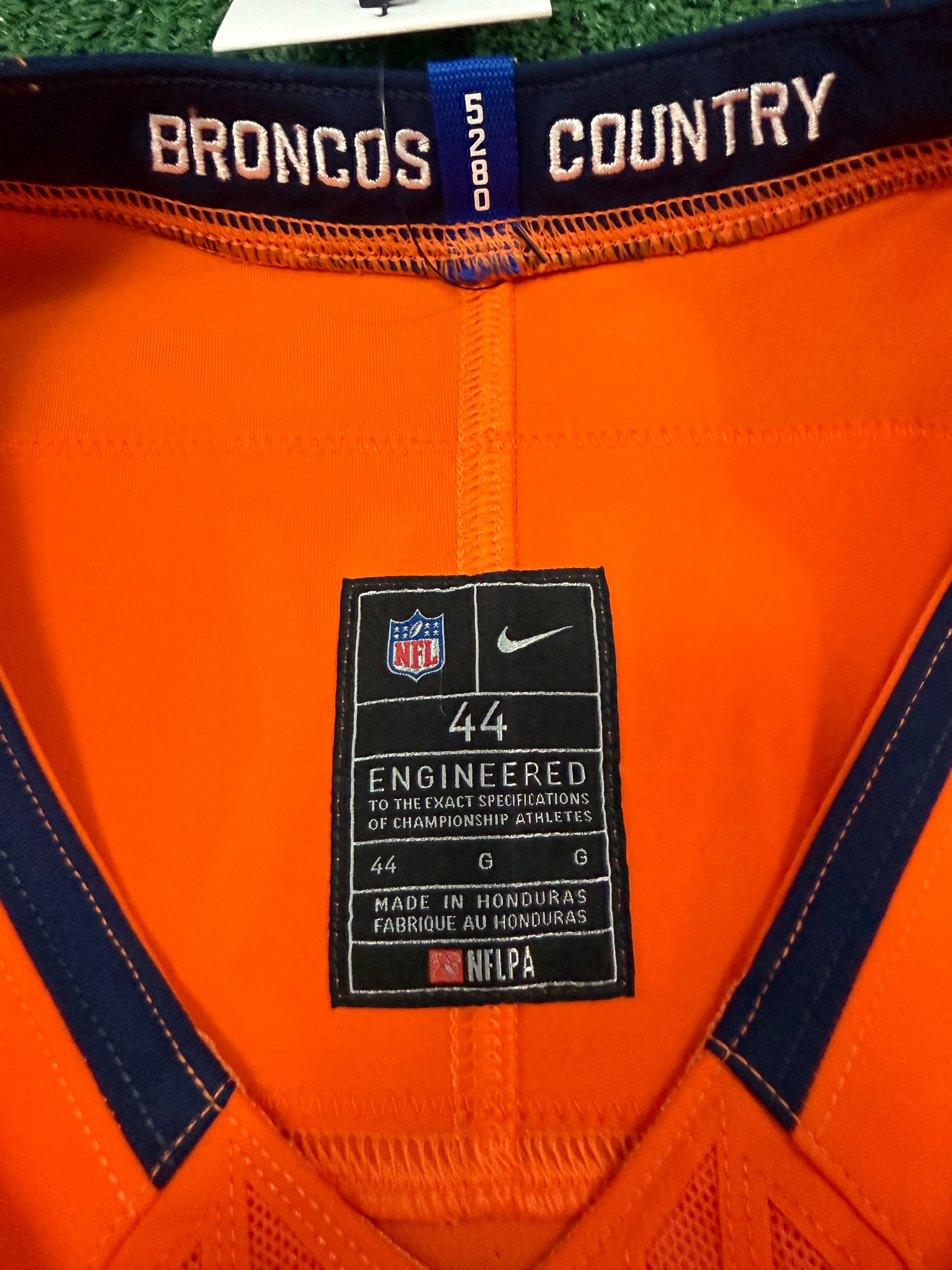Bo Nix Denver Broncos Jersey #10 Nike Vapor Fuse Elite Orange Size 44 (L) NFL