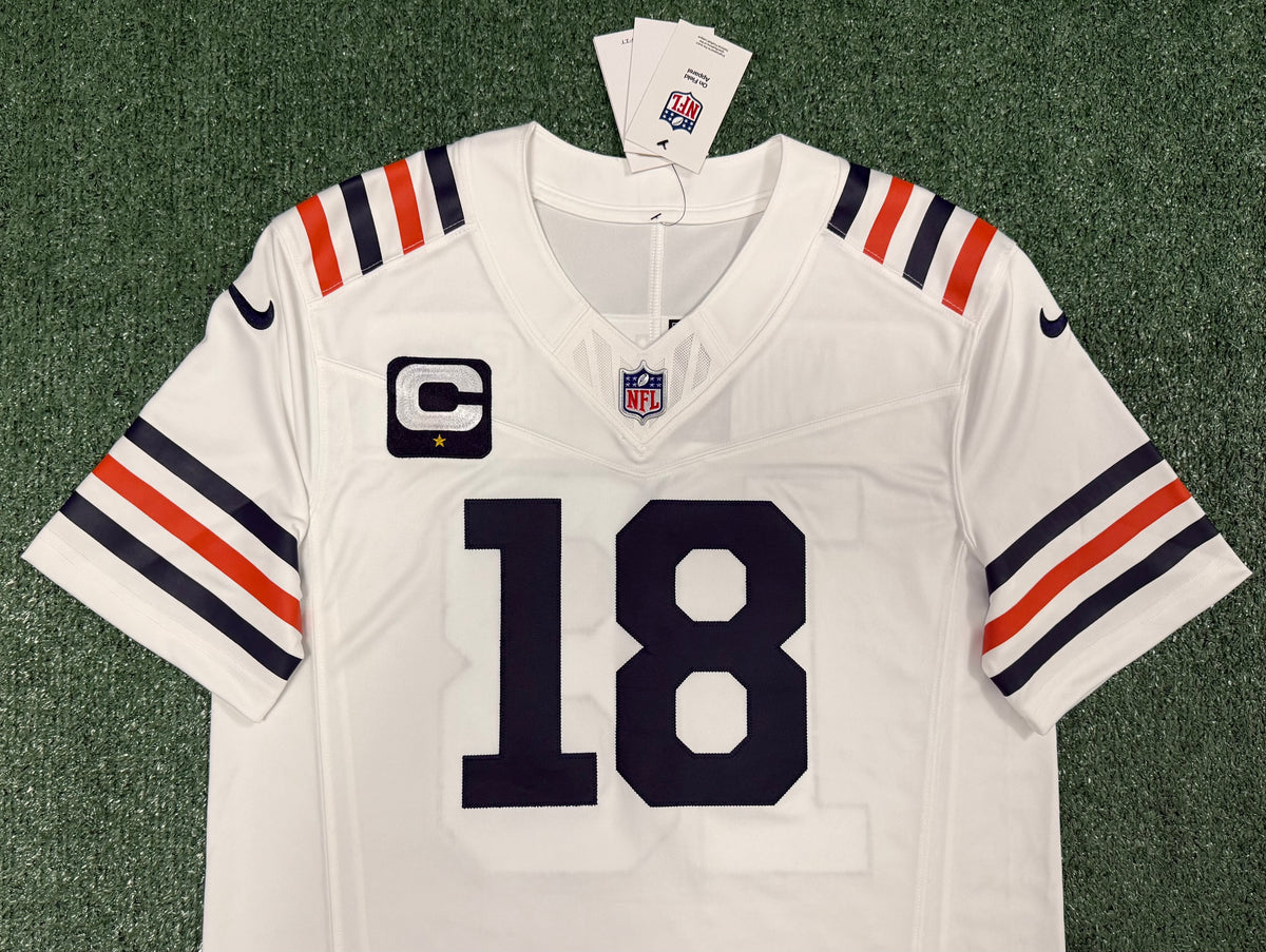 Caleb Williams Chicago Bears Jersey #18 Nike Vapor FUSE Stitched Limited White Size (Medium) NFL