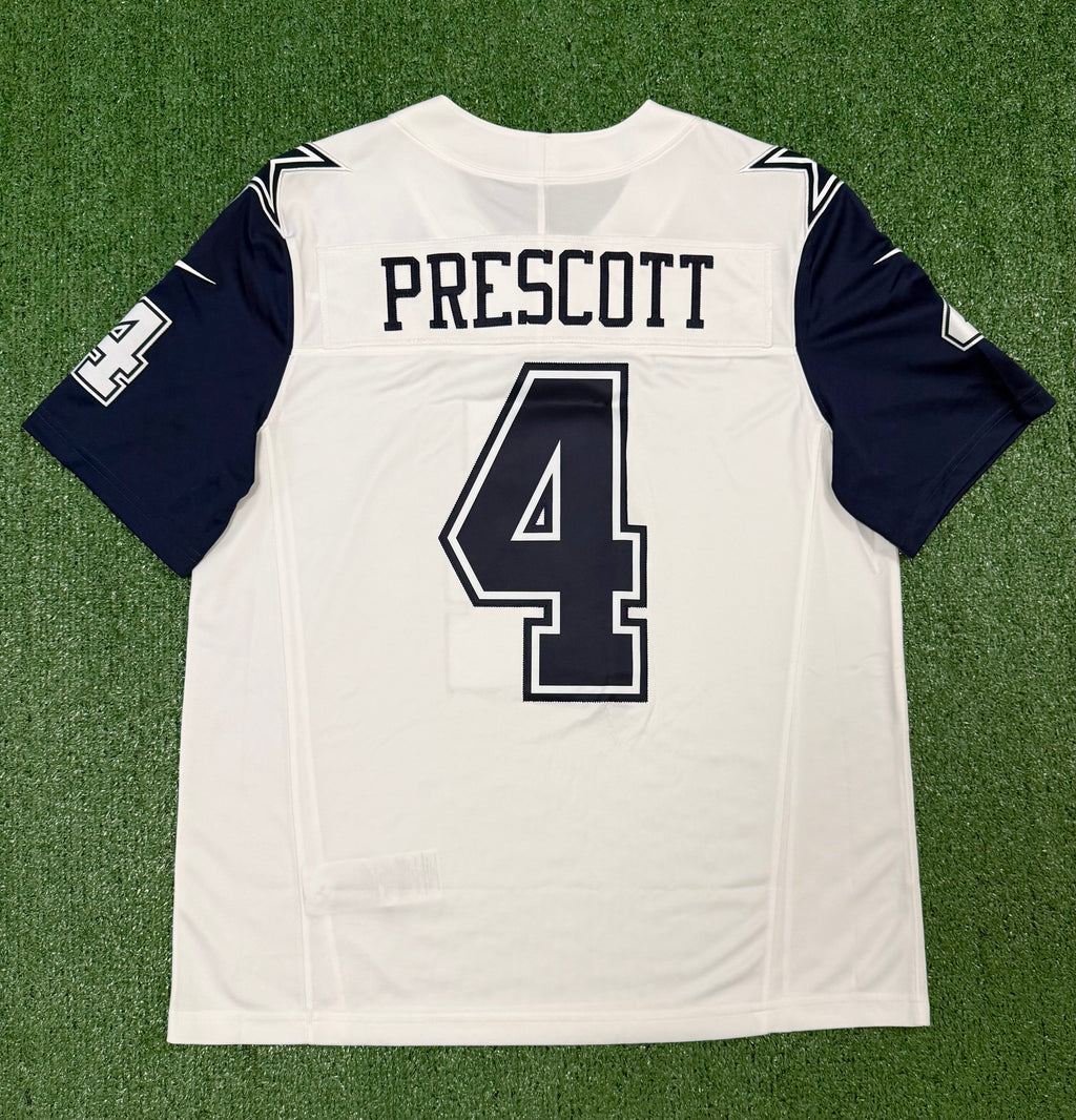 Dak Prescott Dallas Cowboys Jersey #4 Nike Vapor FUSE Limited White Size (Large) NFL