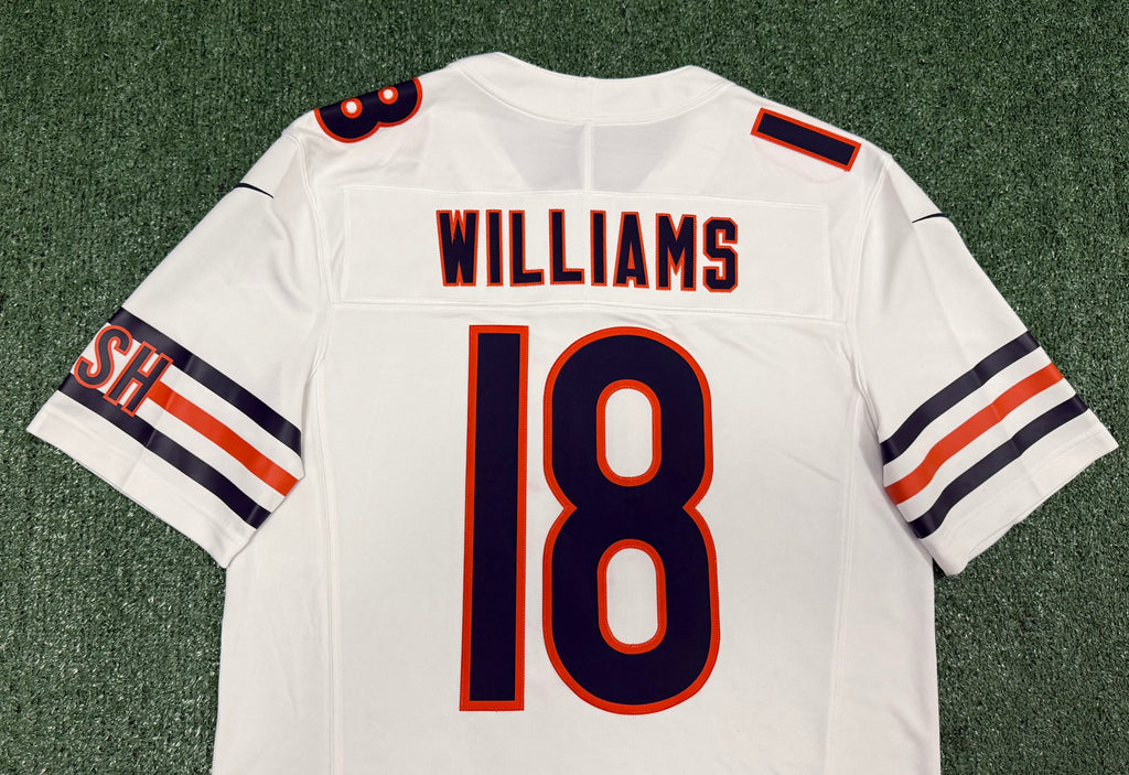 Caleb Williams Chicago Bears Jersey #18 Nike Vapor FUSE Stitched Limited White Size (Medium) NFL