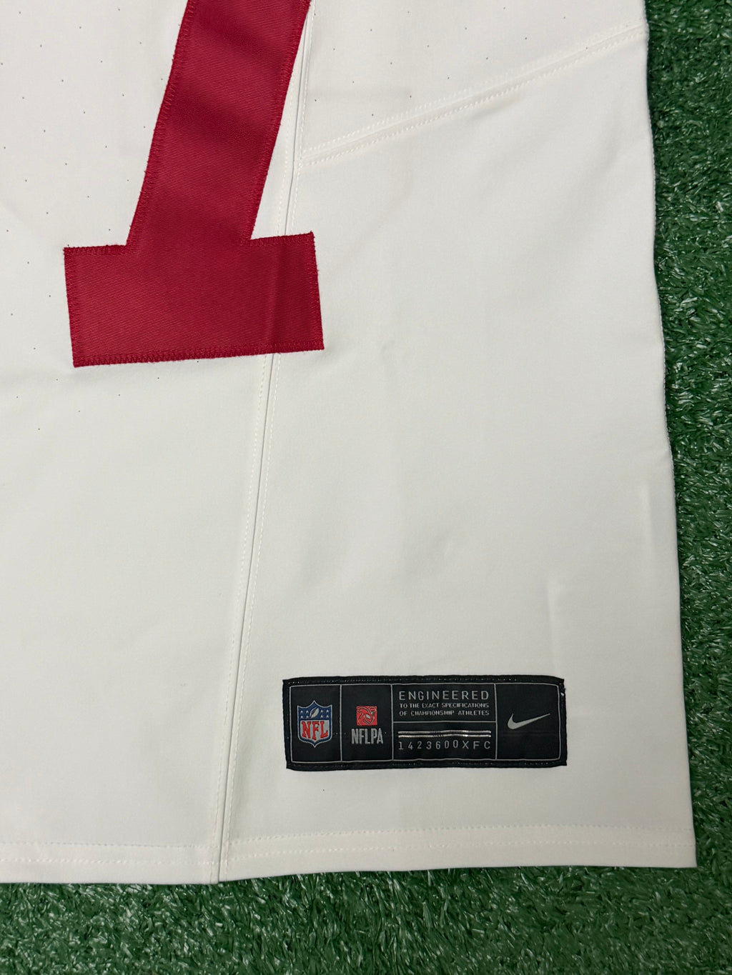 Dre Greenlaw San Francisco 49ers Jersey #57 Nike Vapor FUSE Elite White Size 40 (Medium) NFL