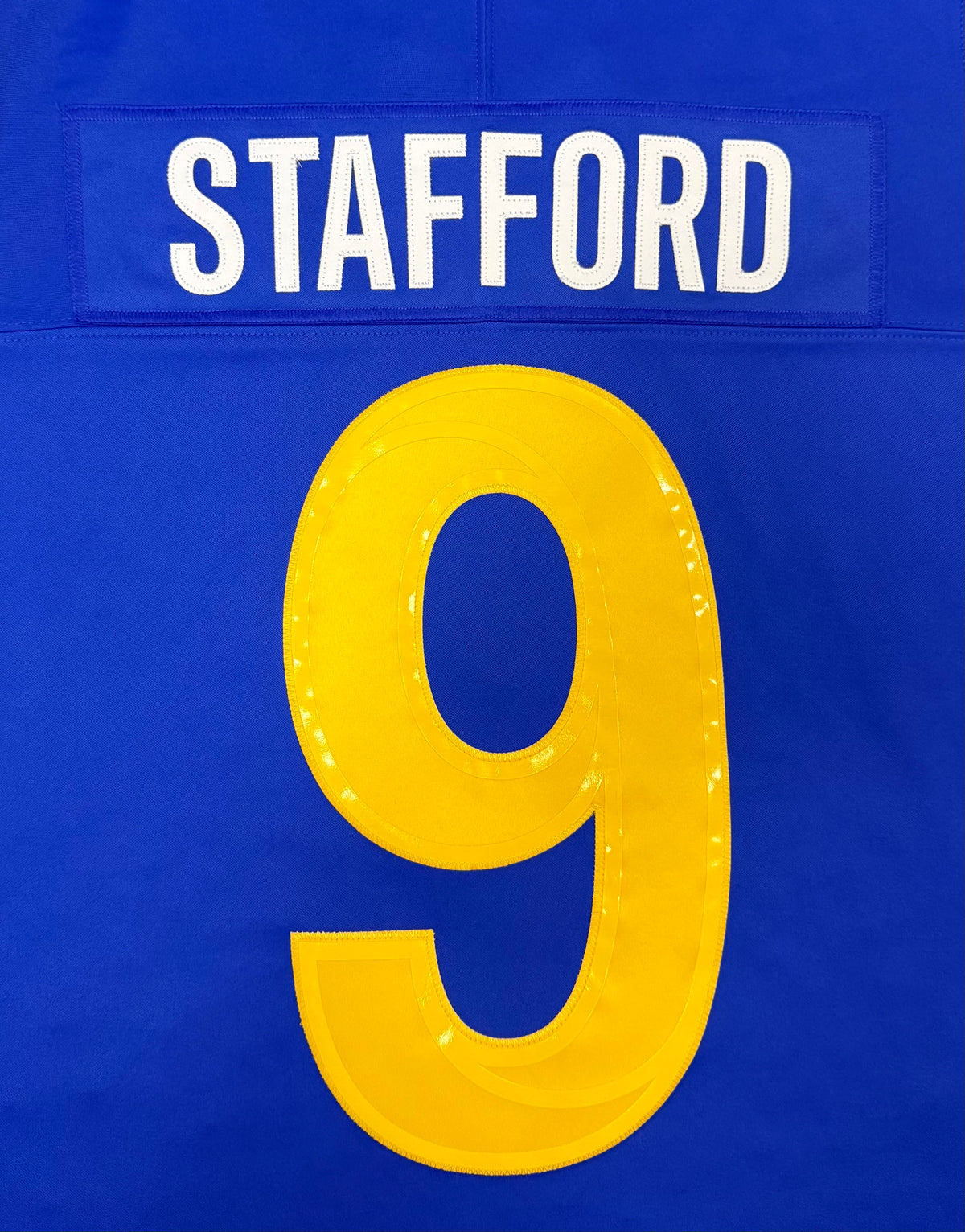 Matthew Stafford Los Angeles Rams Jersey #9 Nike Vapor Fuse Limited Stitched Blue Size (XL) NFL