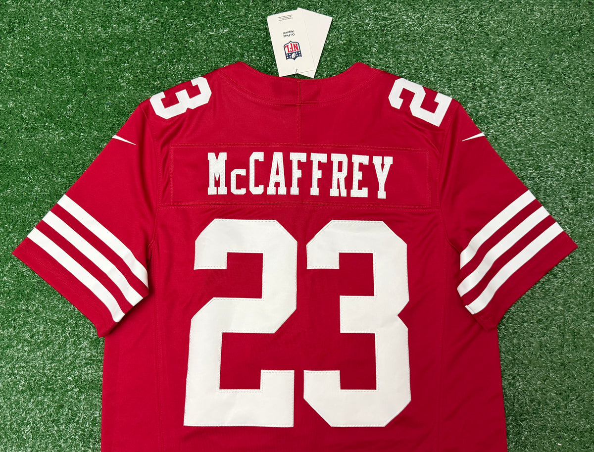Christian McCaffrey San Francisco 49ers Jersey #23 Nike Vapor Fuse Limited Stitched Red Size (Medium) NFL