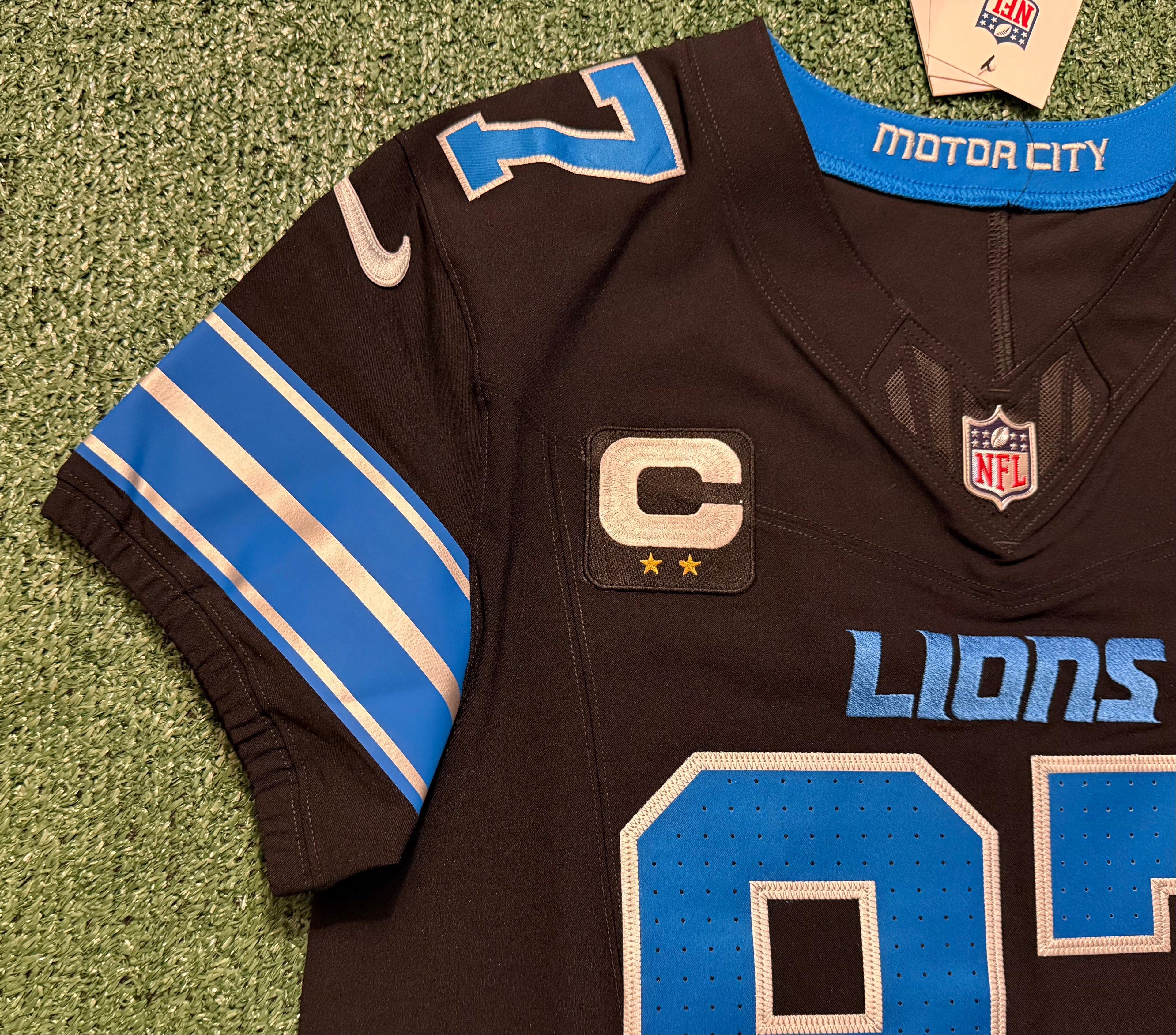 Aidan Hutchinson Detroit Lions Jersey #97 Nike Vapor FUSE Elite black size 40 (Medium) NFL