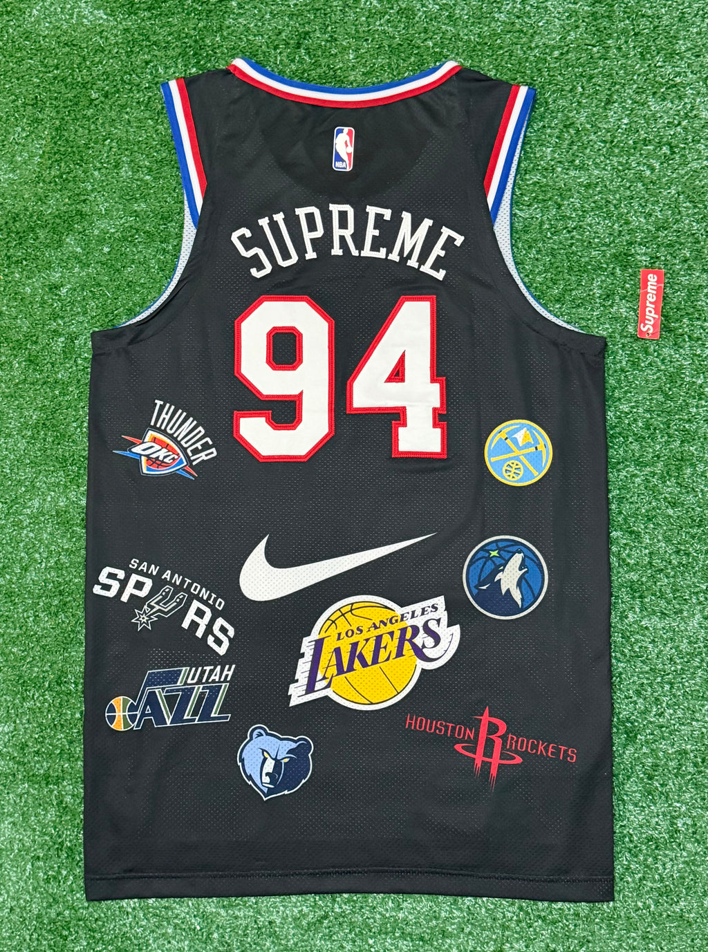 Authentic Supreme x NBA x Nike Aeroswift #94 Black Jersey Size 44/Medium