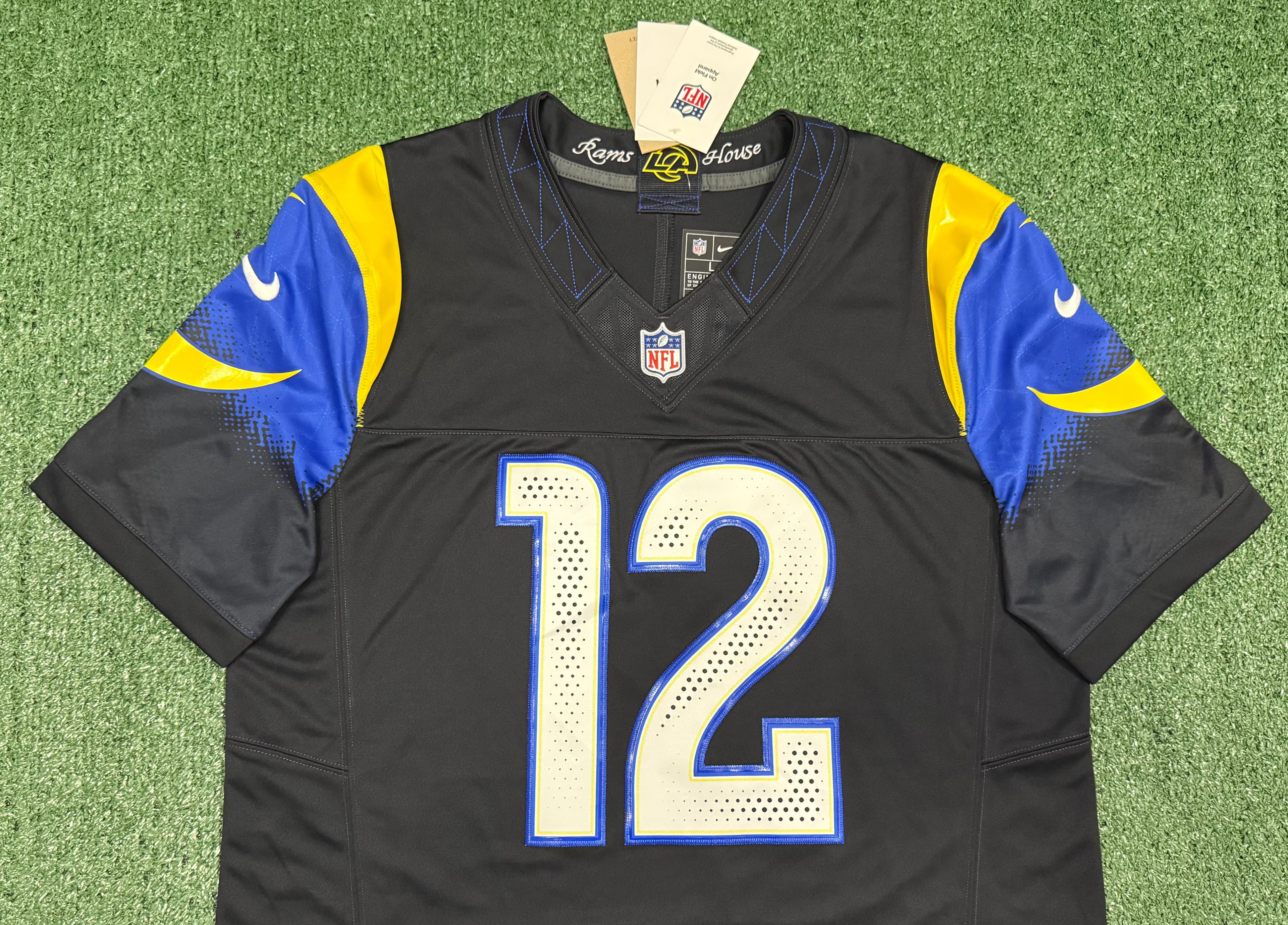 Puka Nacua Los Angeles Rams Jersey #12 Nike FUSE Rivalry Black Size (Large) NFL