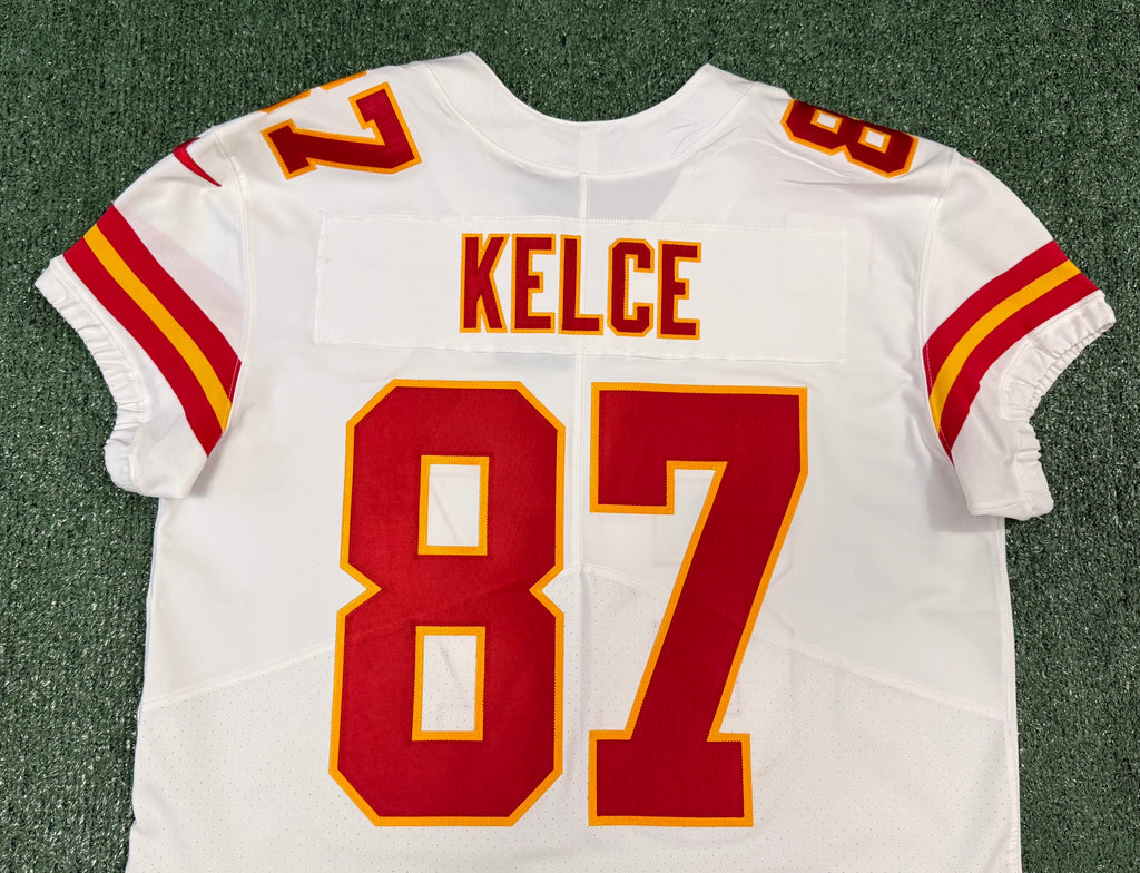 Travis Kelce Kansas City Chiefs Jersey #87 Nike Vapor Elite White Size 48 (XL) NFL