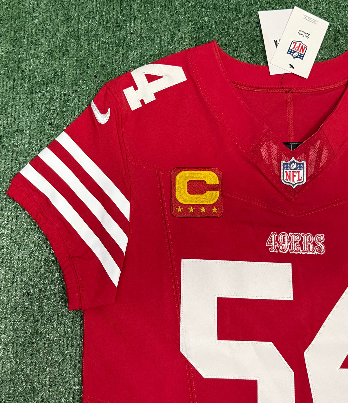 Fred Warner San Francisco 49ers Jersey #54 Nike Vapor FUSE Elite Red Size 40 (Medium) NFL