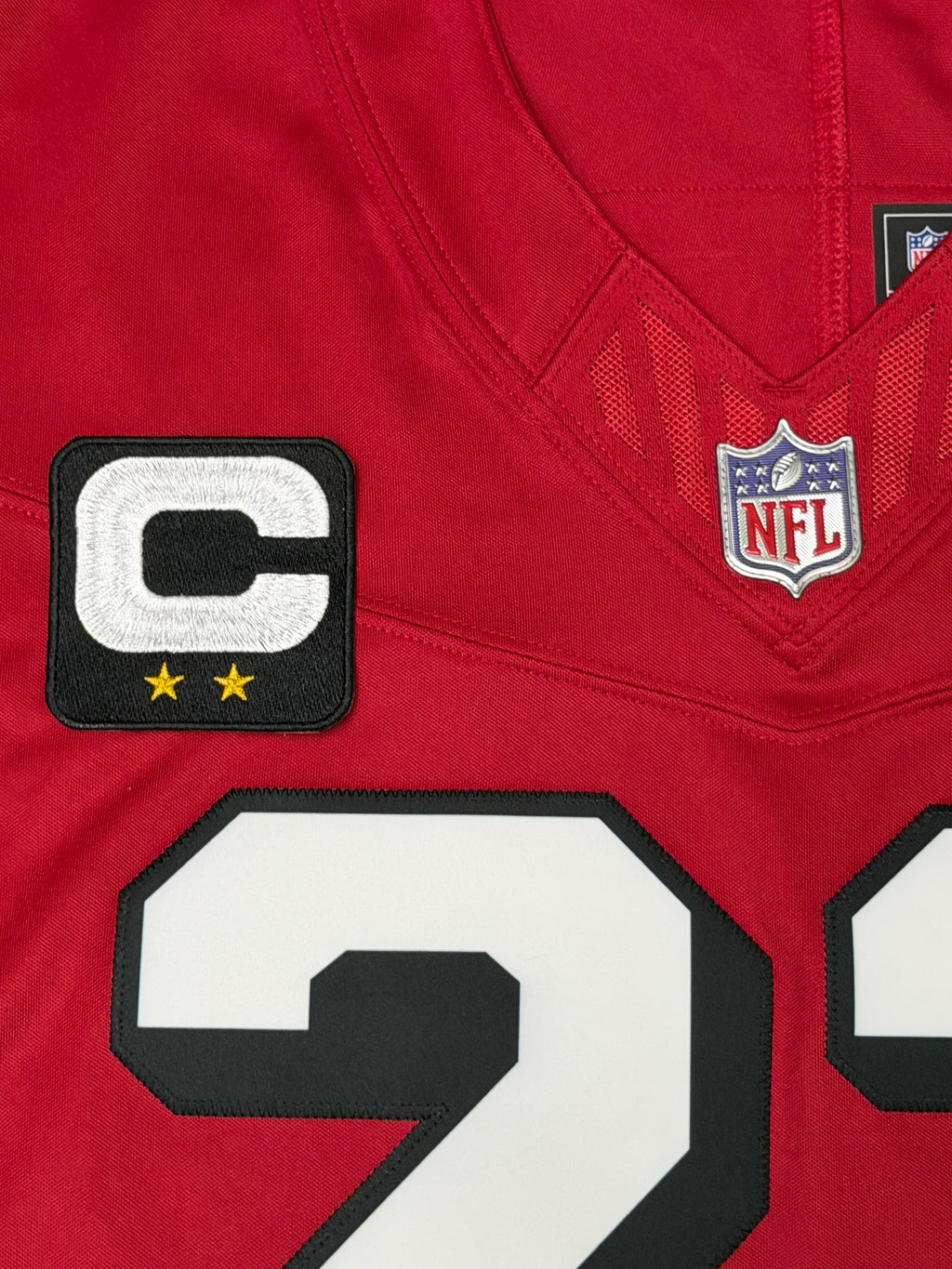 Christian McCaffrey San Francisco 49ers Jersey #23 Nike Vapor Fuse Limited Stitched Red Size (Large) NFL