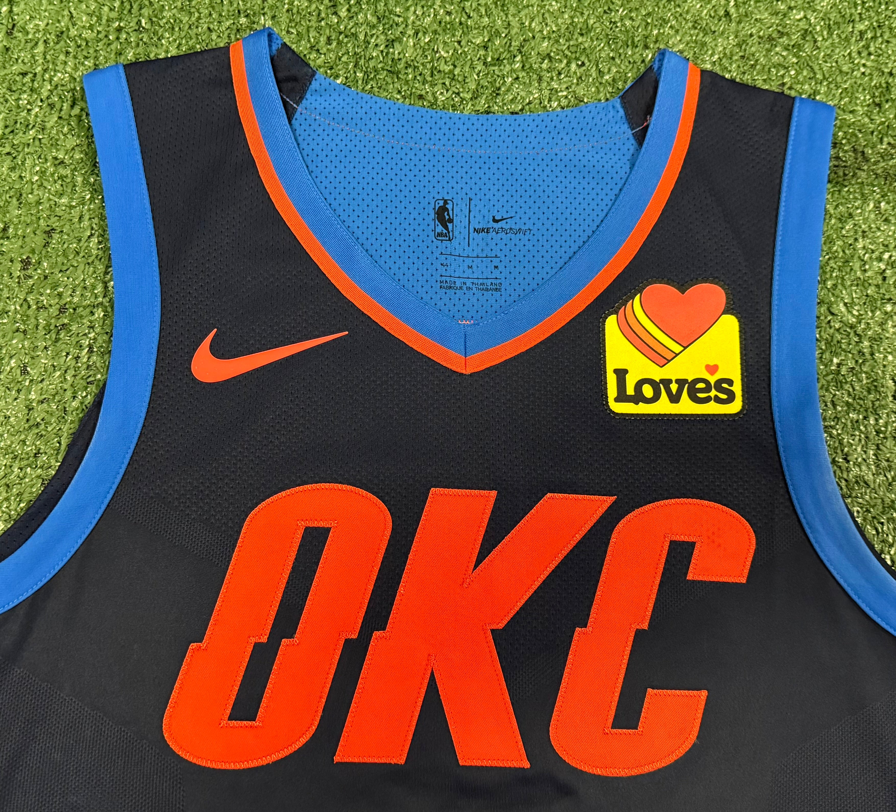 Russell Westbrook Oklahoma City Thunder Jersey #0 Nike Aeroswift Authentic Blue Size 44 (M) NBA