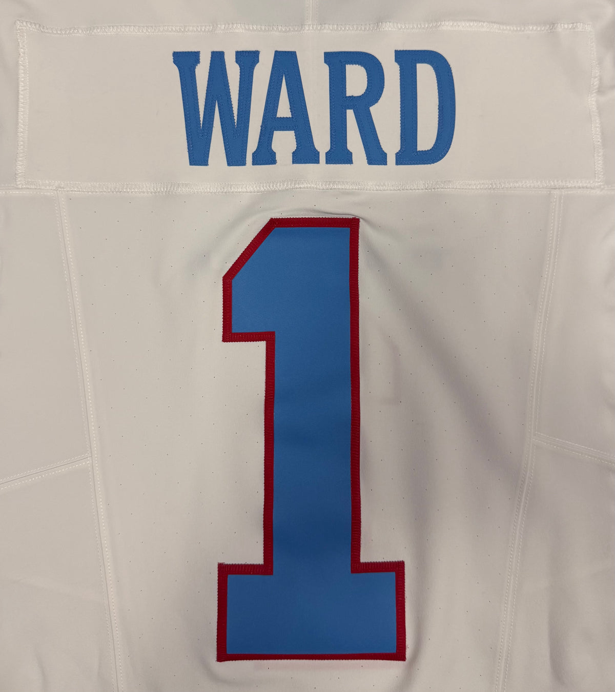 Cam Ward Tennessee Titans Jersey #1 Nike Vapor Fuse Elite White Size 44 (L) NFL