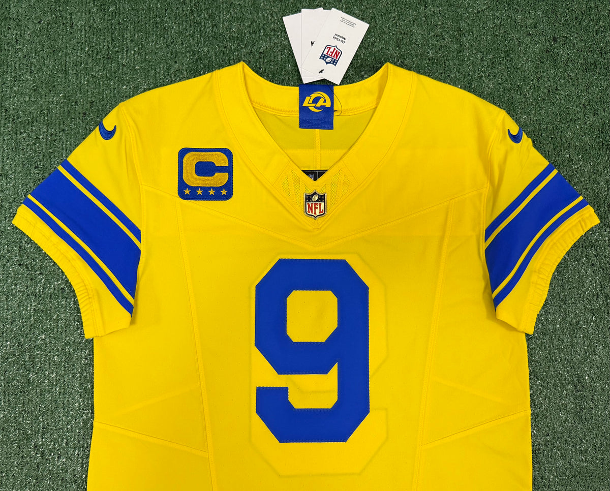 Matthew Stafford Los Angeles Rams Jersey #9 Nike Vapor FUSE Elite Yellow Size 40 (Medium) NFL