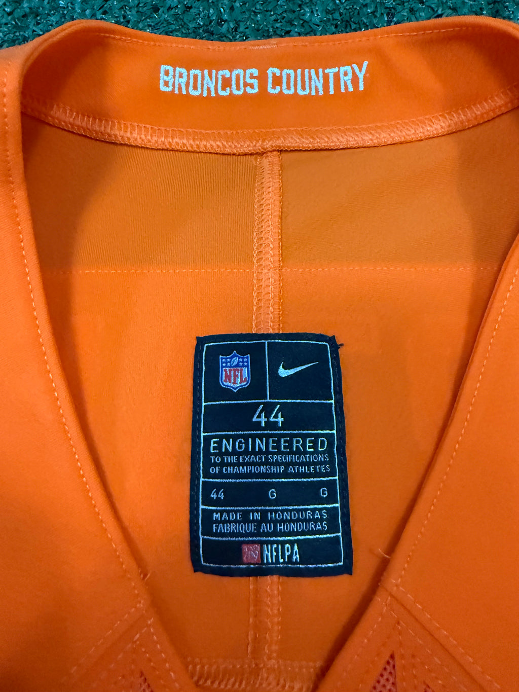 Pat Surtain II Denver Broncos Jersey #2 Nike Vapor Fuse Elite Orange Size 44 (Large) NFL