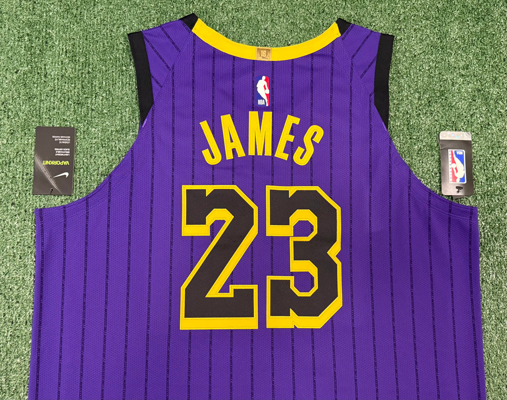 LeBron James Los Angeles Lakers Jersey #23 Nike VaporKnit Authentic Purple Size 52 (XL) NBA